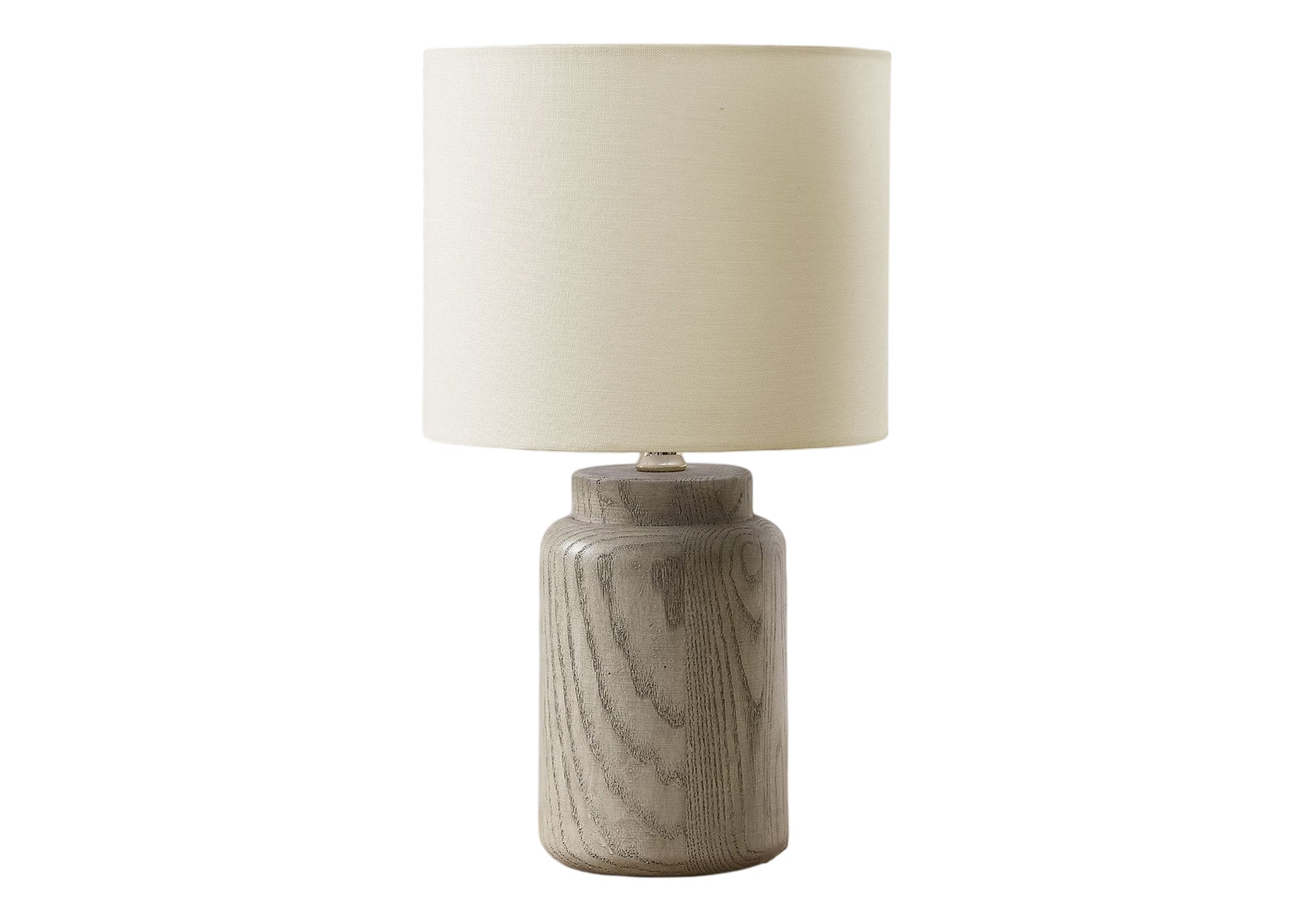 LUMINAIRE - 17"H LAMPE DE TABLE TAUPE RESINE / IVOIRE – I 9795
