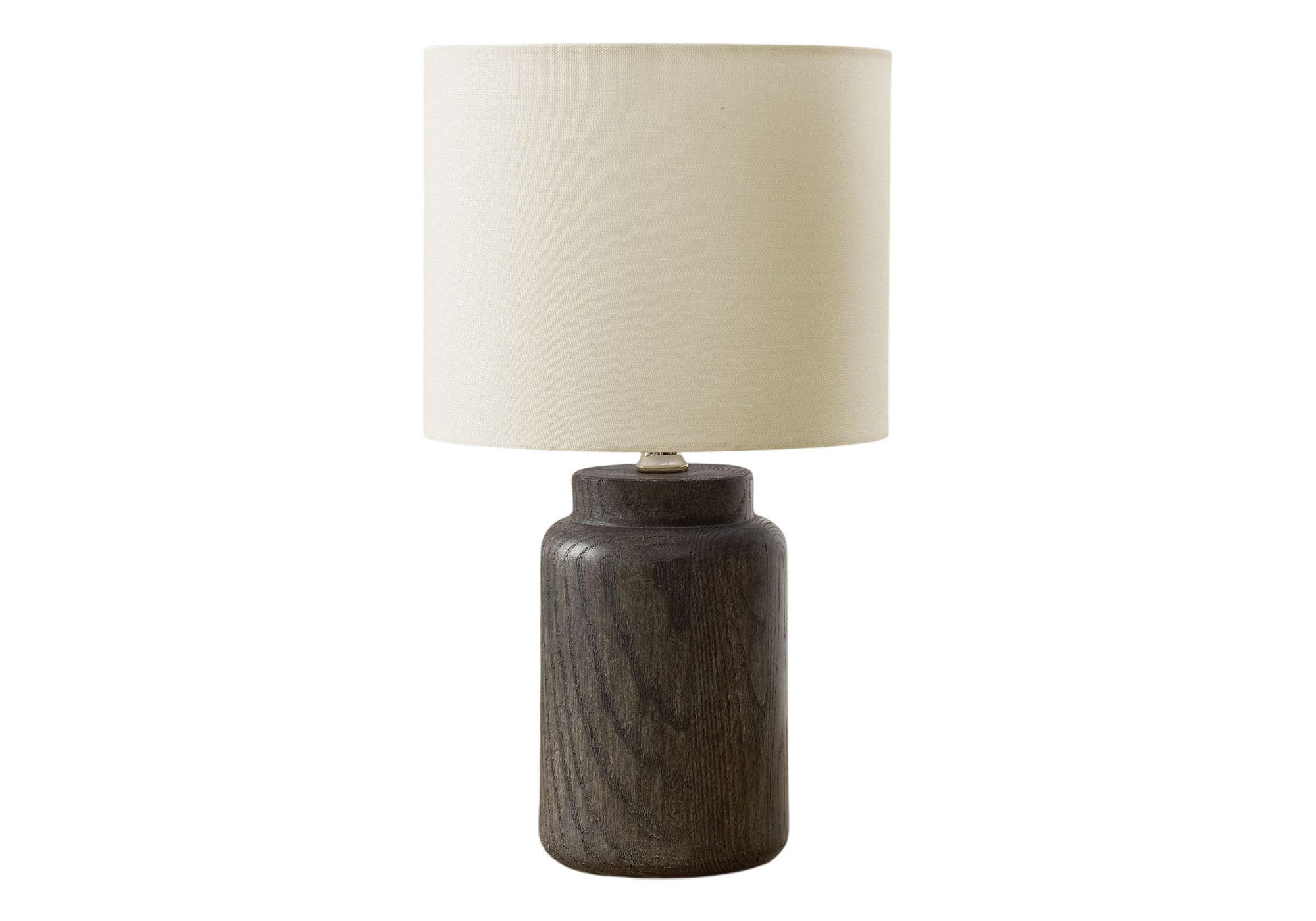 LUMINAIRE - 17"H LAMPE DE TABLE BRUN RESINE / IVOIRE – I 9796