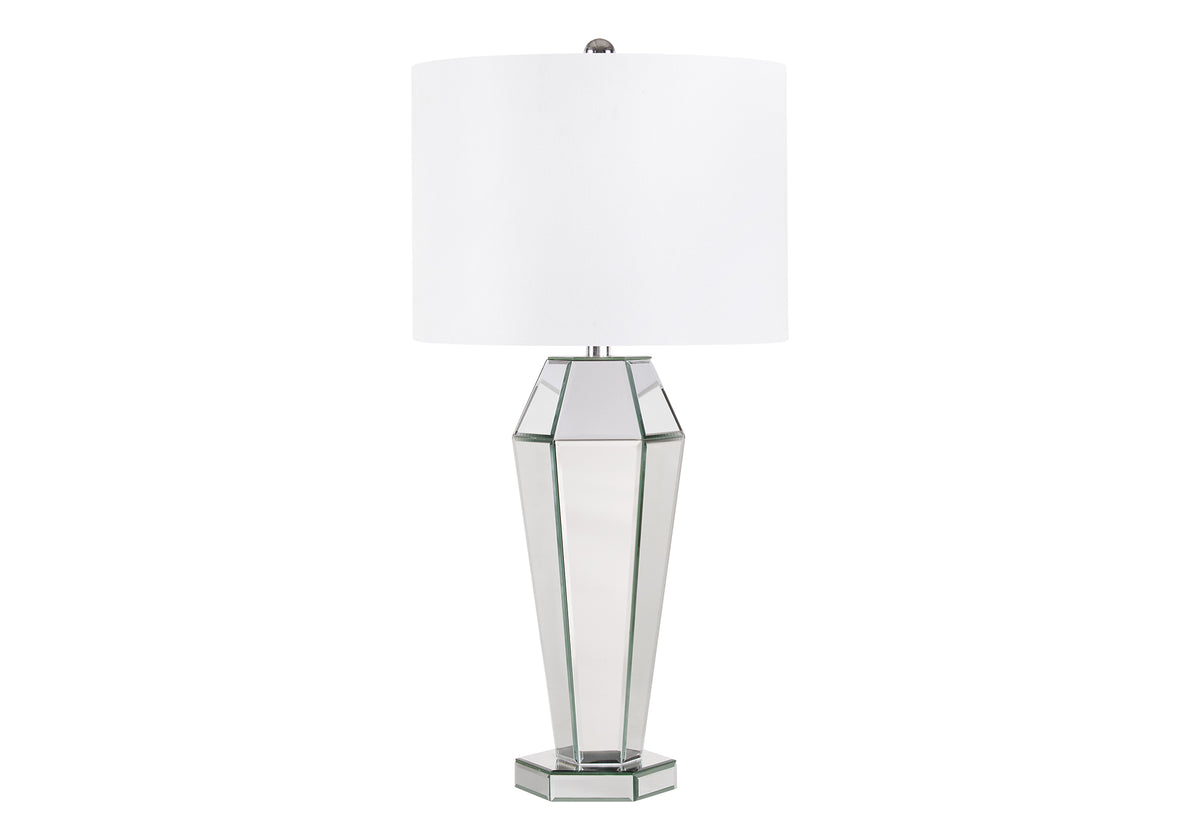 LUMINAIRE - 31"H LAMPE DE TABLE MIROIR / IVOIRE – I 9808