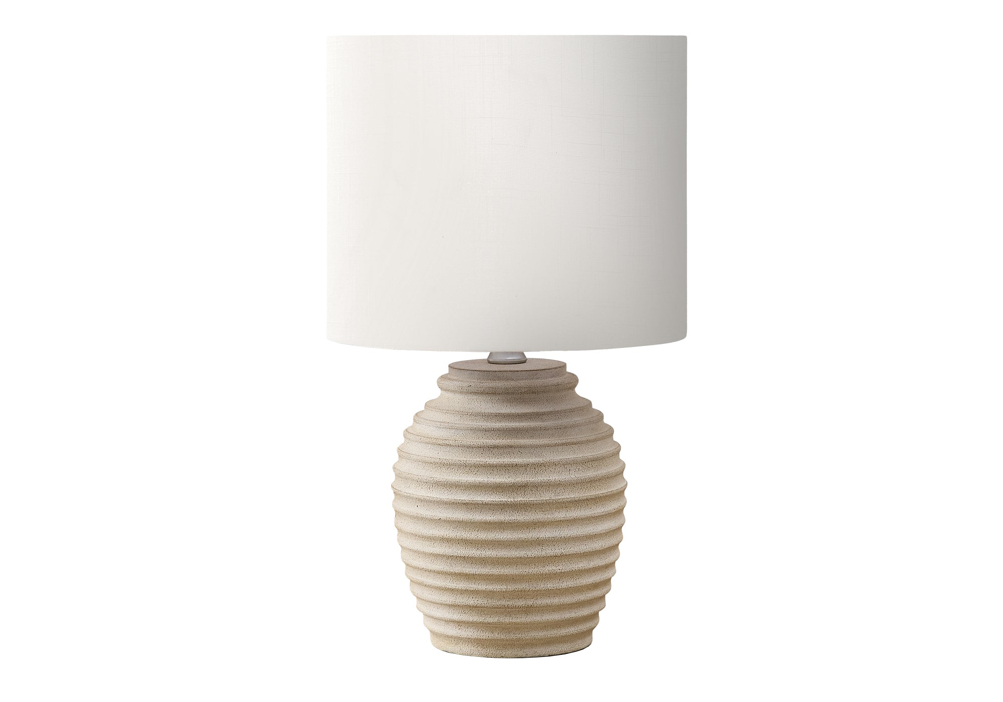 LUMINAIRE - 17"H LAMPE DE TABLE BEIGE RESINE / IVOIRE – I 9865