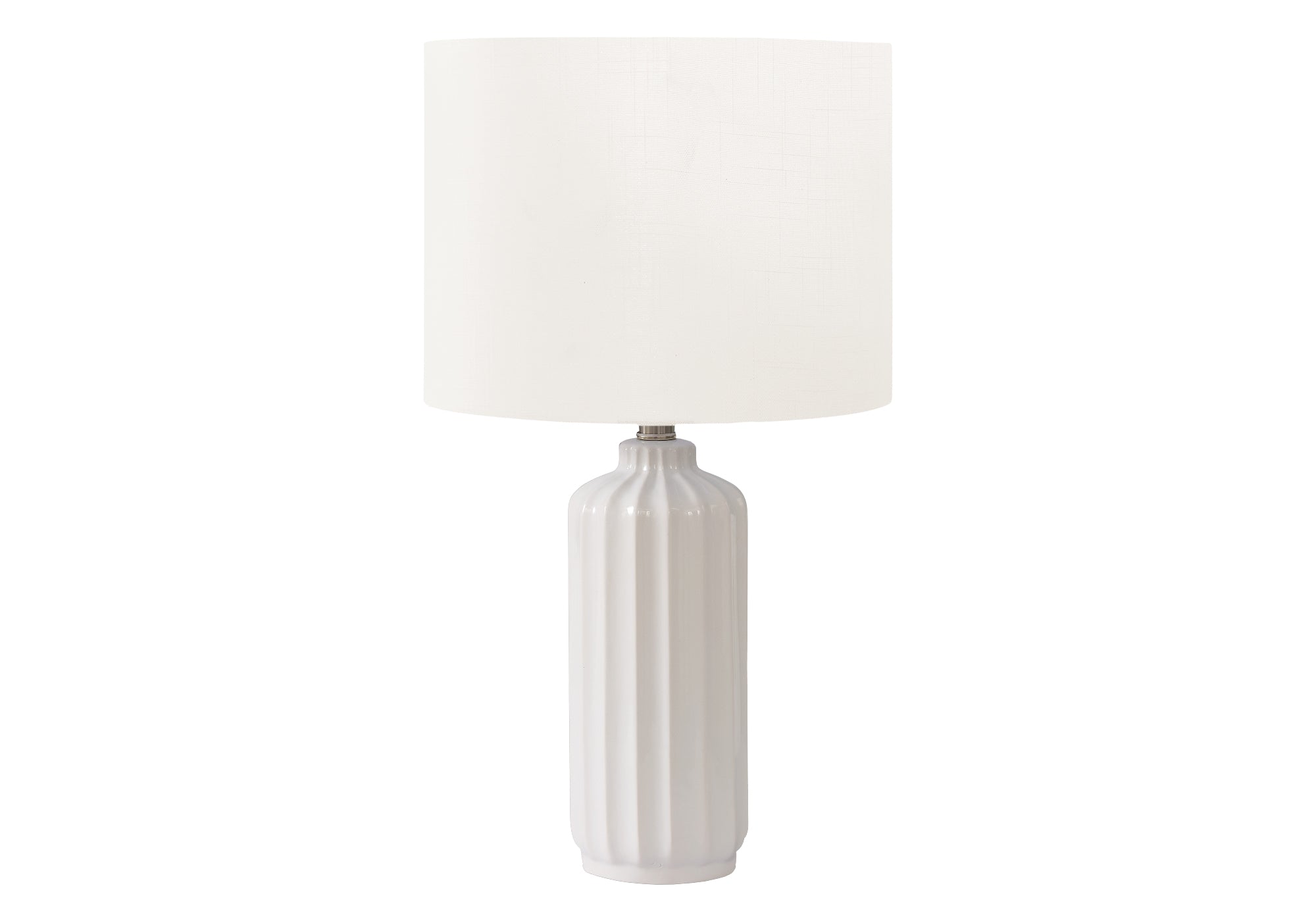 LUMINAIRE - 23"H LAMPE DE TABLE CREME CERAMIQUE / IVOIRE – I 9873