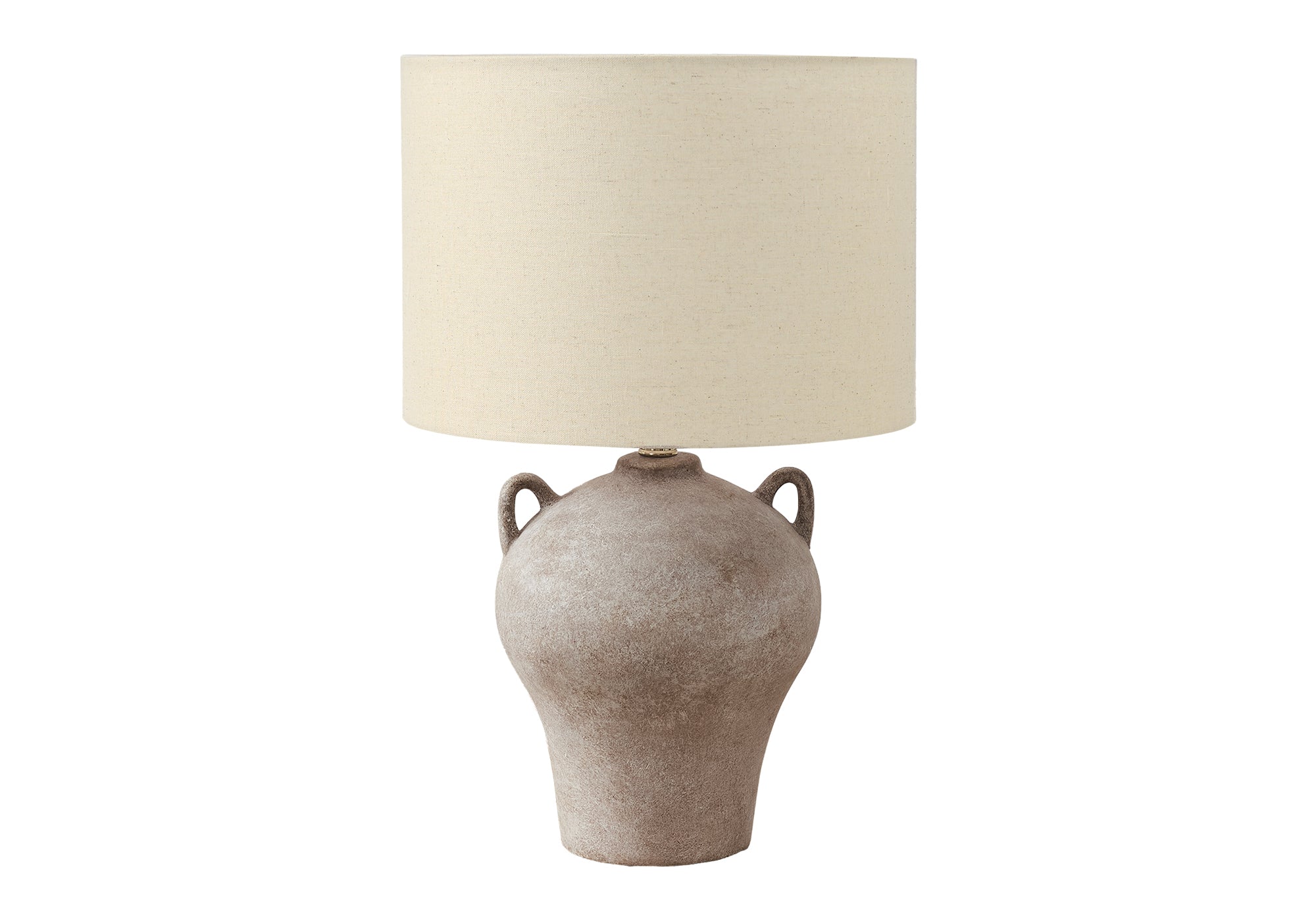 LUMINAIRE - 22"H LAMPE DE TABLE BEIGE CERAMIQUE / BEIGE – I 9884