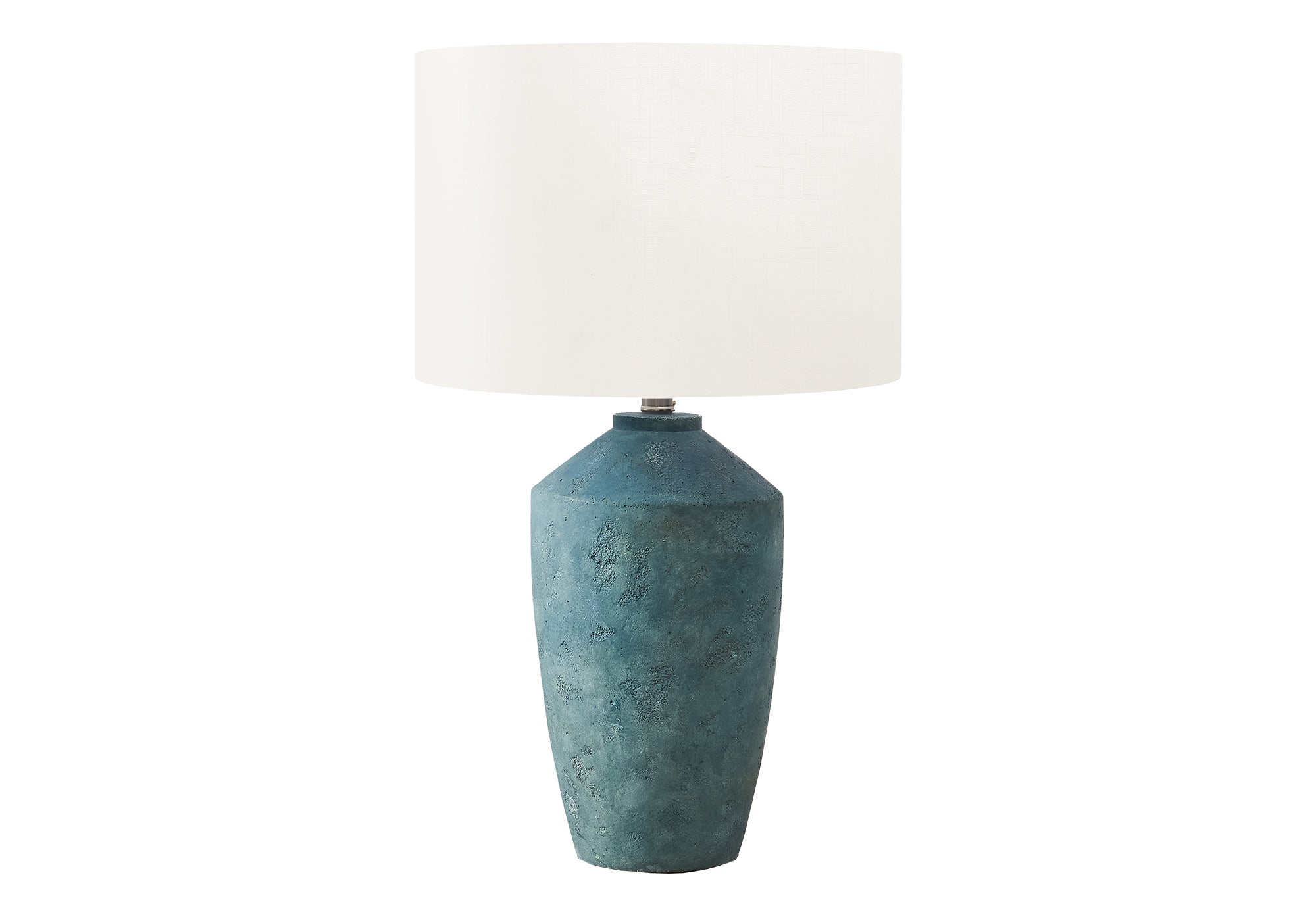 LUMINAIRE - 25"H LAMPE DE TABLE VERT BETON / IVOIRE – I 9891