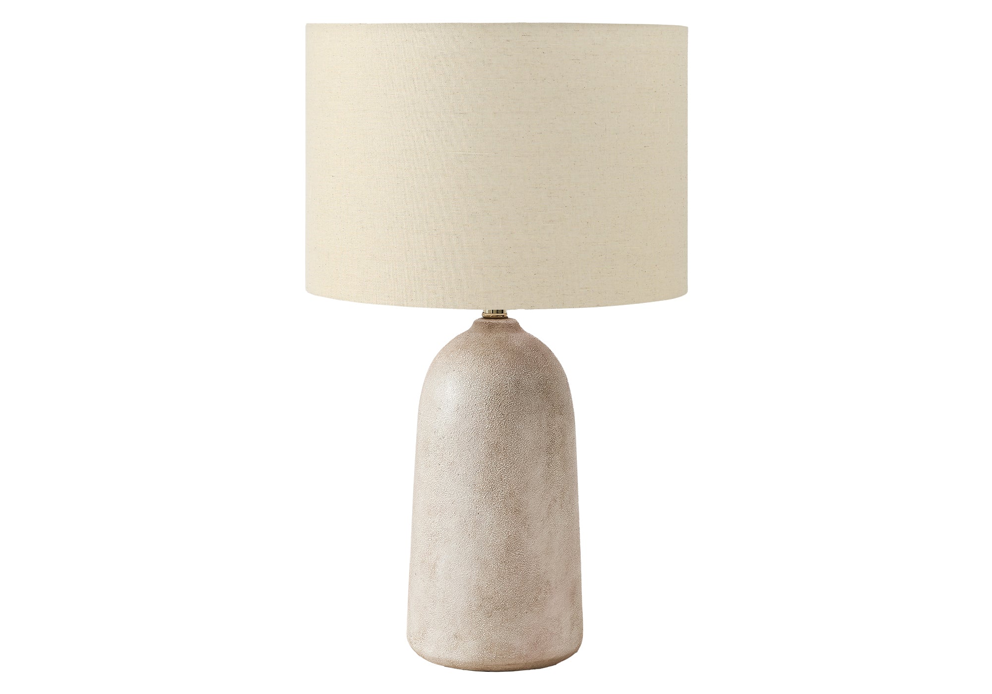 LUMINAIRE - 27"H LAMPE DE TABLE BEIGE CERAMIQUE / BEIGE – I 9905