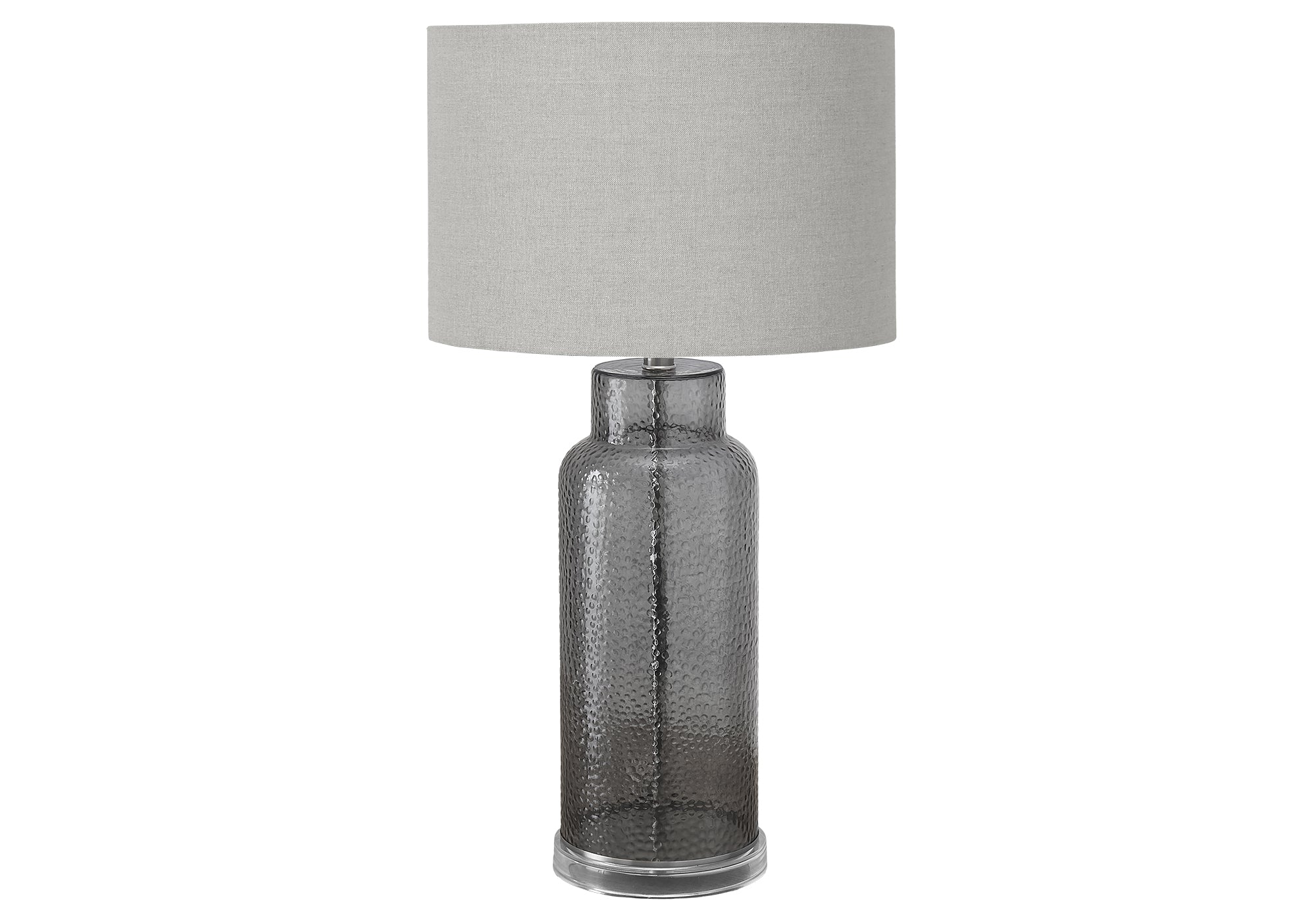LUMINAIRE - 28"H LAMPE DE TABLE GRIS EN VERRE / GRIS – I 9910