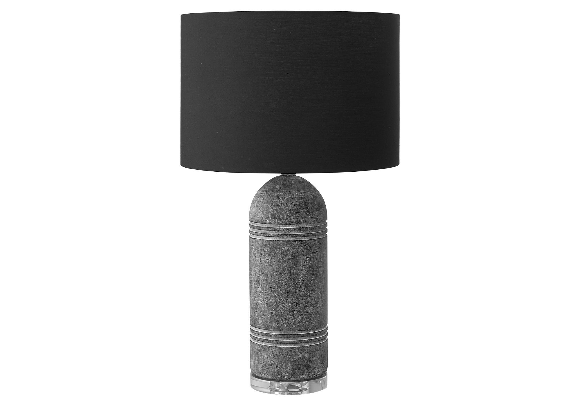 LUMINAIRE - 28"H LAMPE DE TABLE GRIS RESINE / NOIR – I 9914