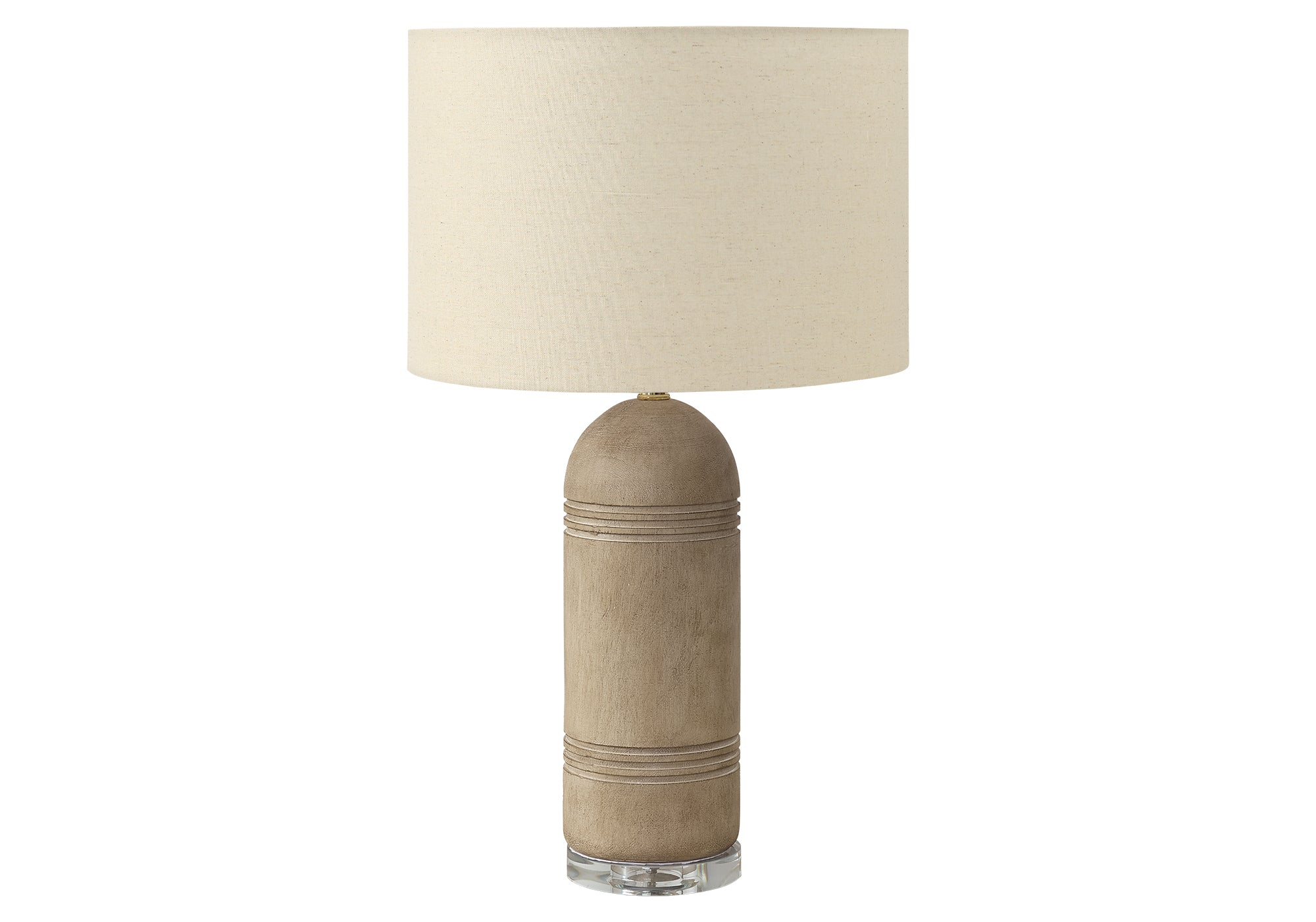 LUMINAIRE - 28"H LAMPE DE TABLE BRUN RESINE / BEIGE – I 9915
