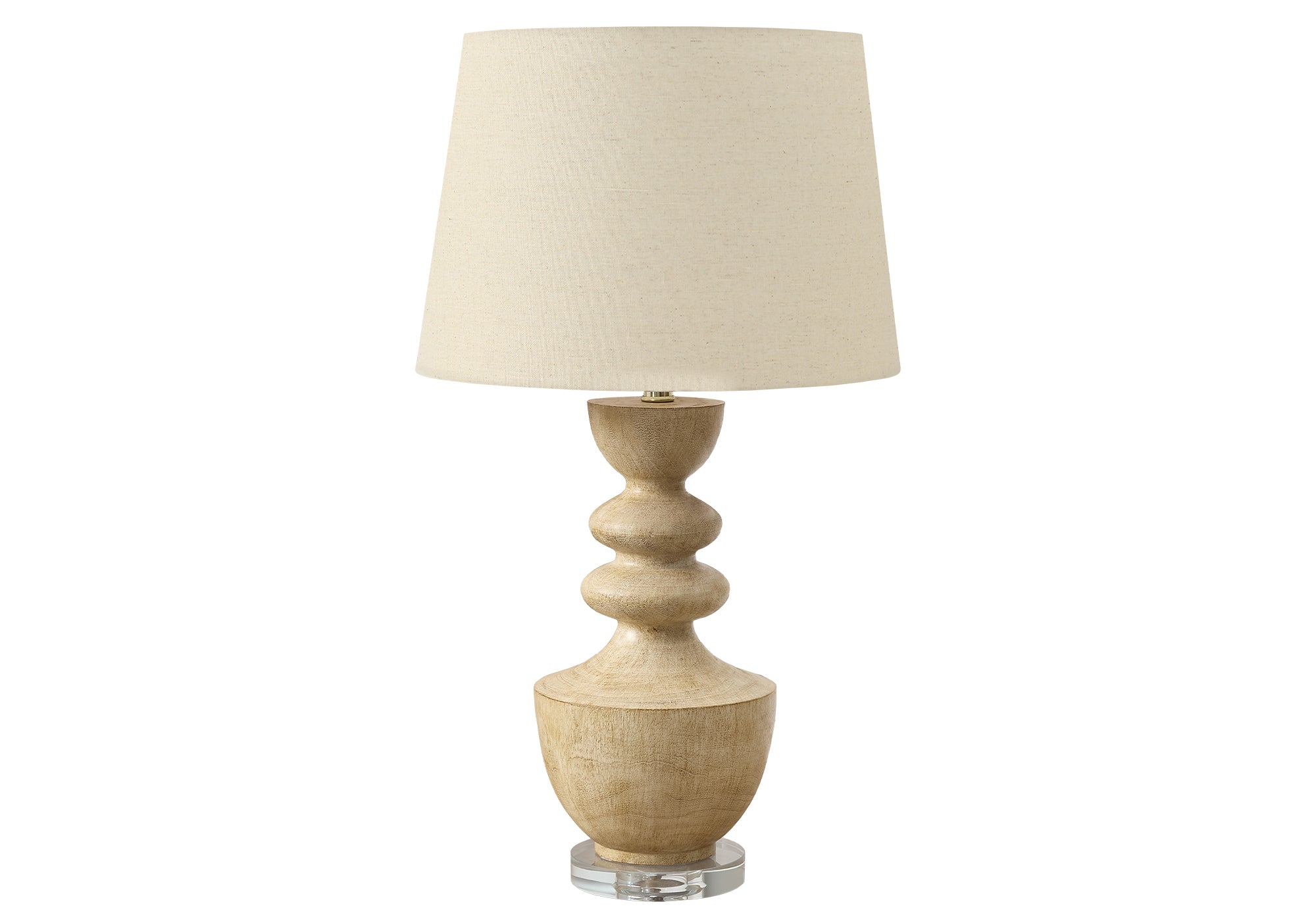 LUMINAIRE - 28"H LAMPE DE TABLE BEIGE RESINE / BEIGE – I 9921
