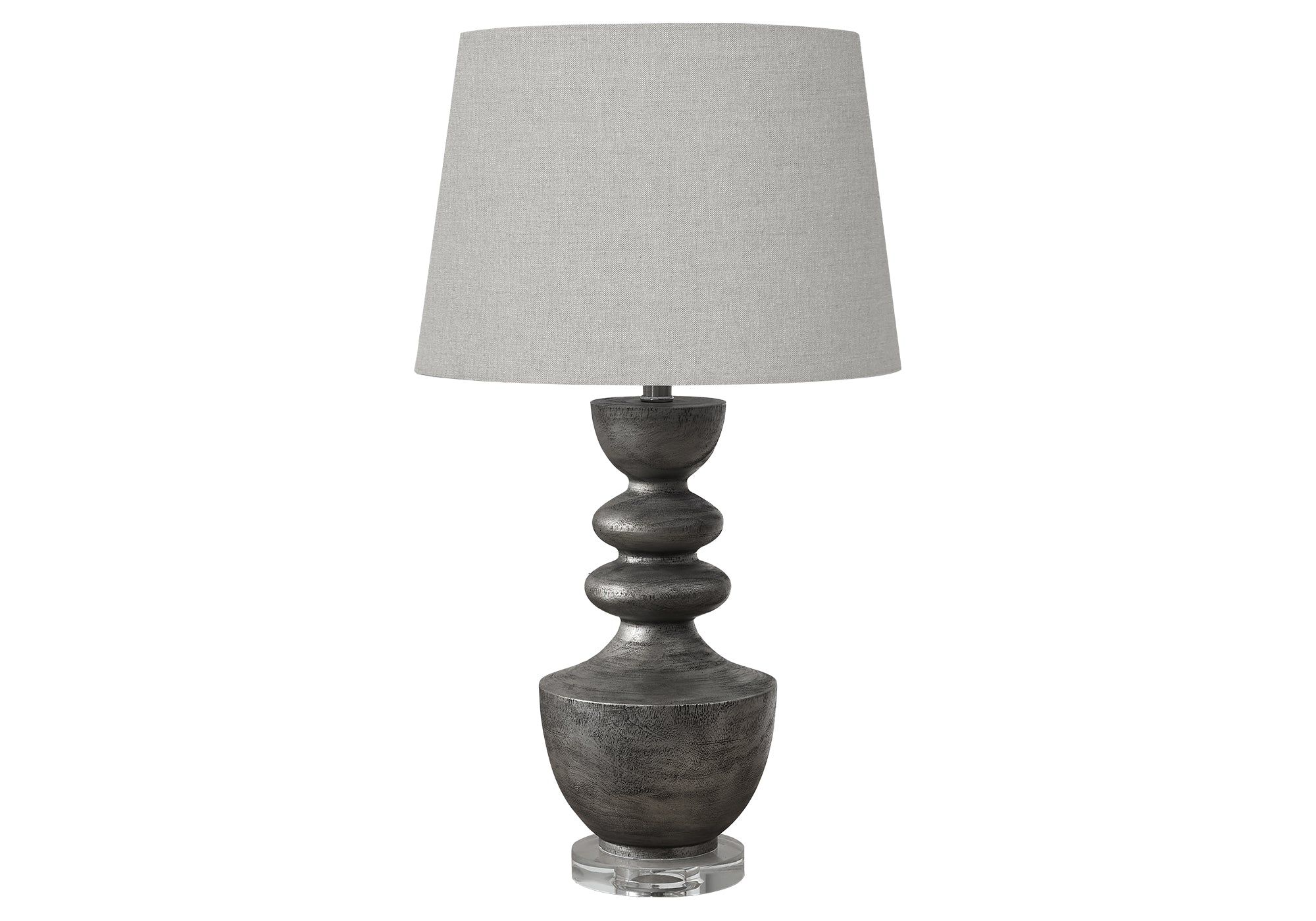 LUMINAIRE - 28"H LAMPE DE TABLE GRIS RESINE / GRIS – I 9922
