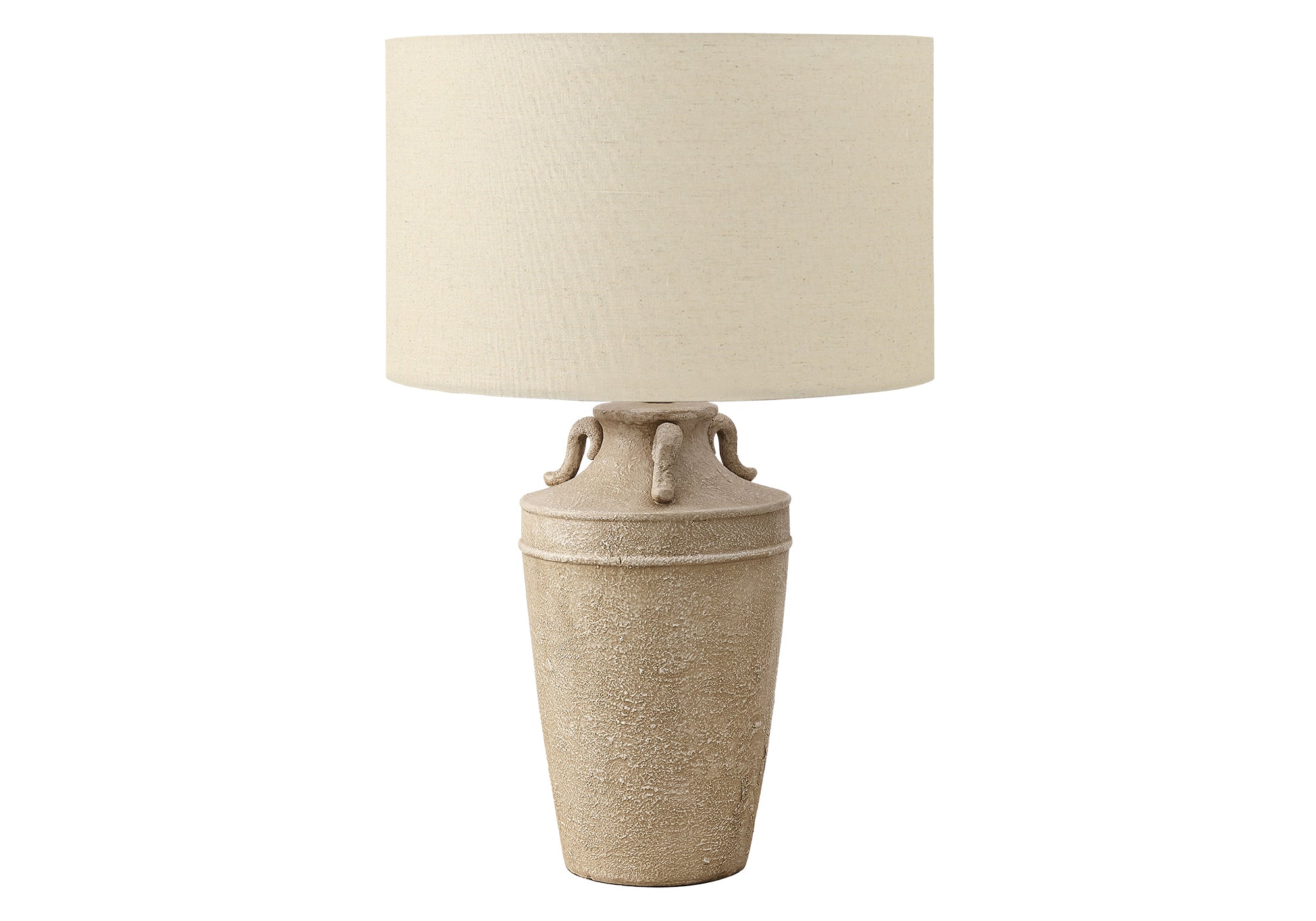 LUMINAIRE - 28"H LAMPE DE TABLE BEIGE CERAMIQUE / BEIGE – I 9938
