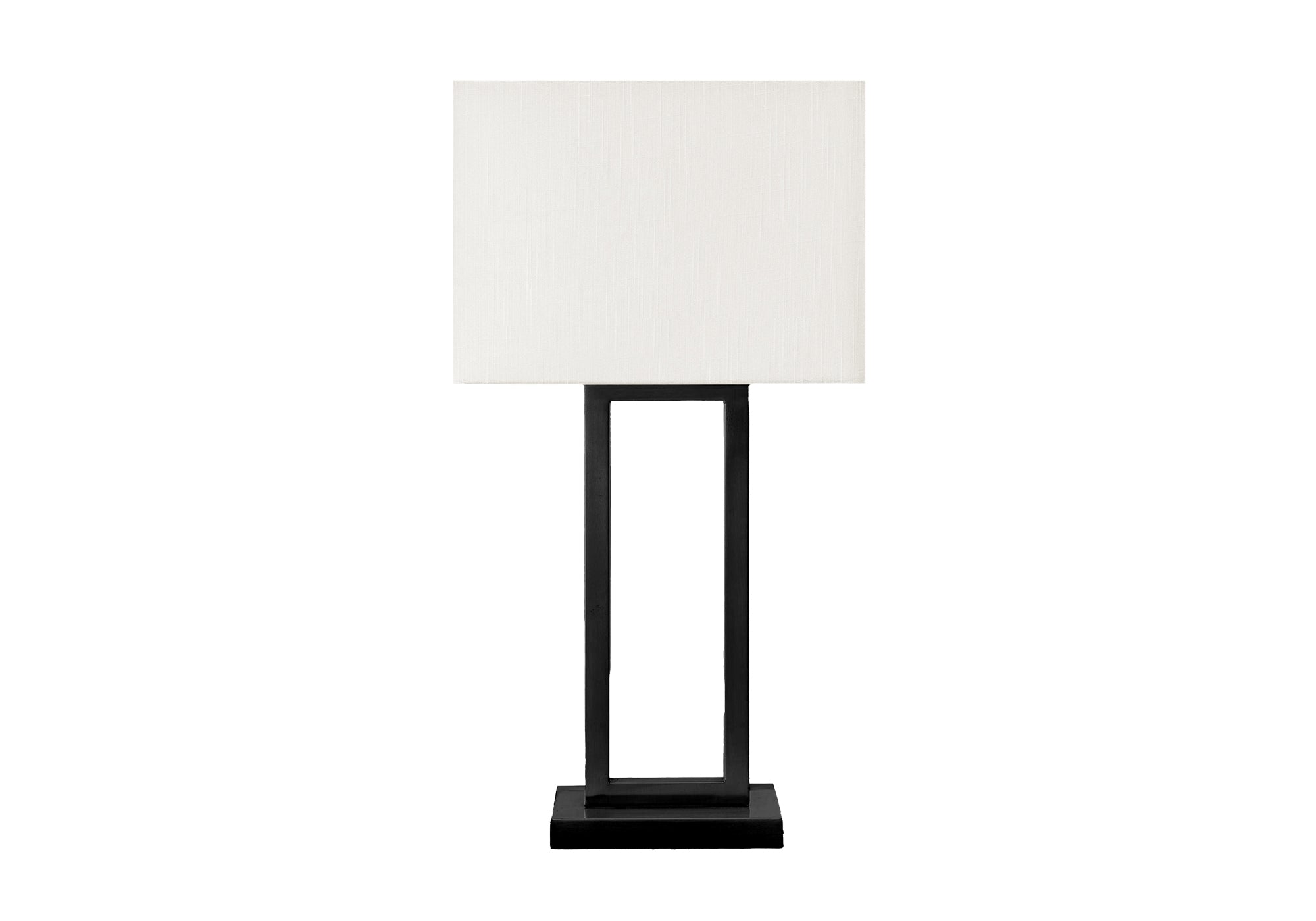 LUMINAIRE - 28"H LAMPE DE TABLE NOIR METAL / IVOIRE / USB – I 9950