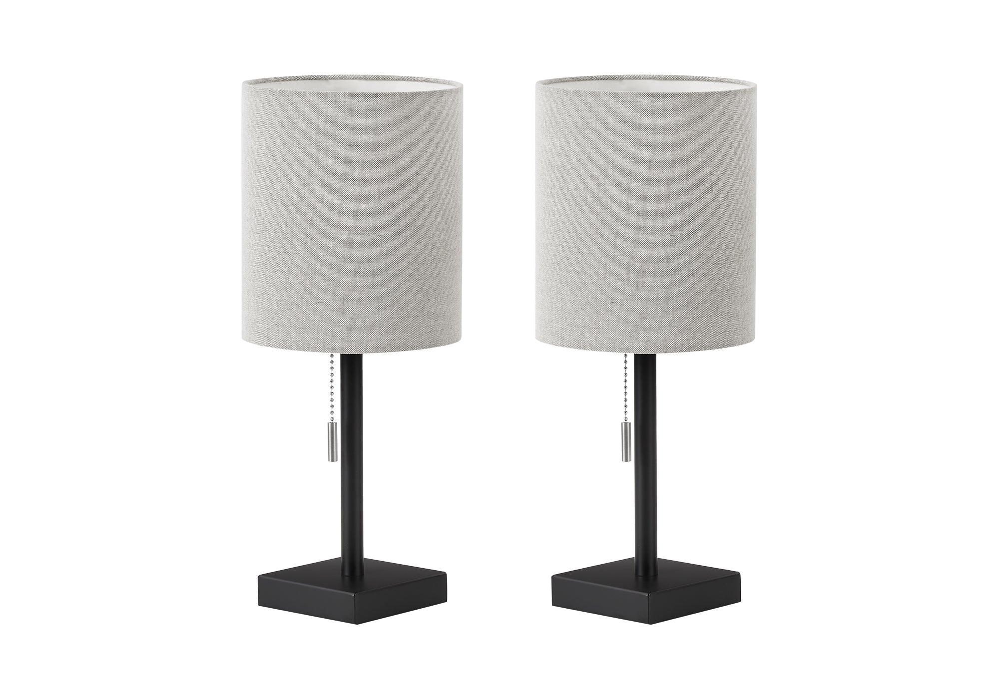 LUMINAIRE - 2MCX / 17"H LAMPE DE TABLE NOIR / GRIS / USB – I 9960