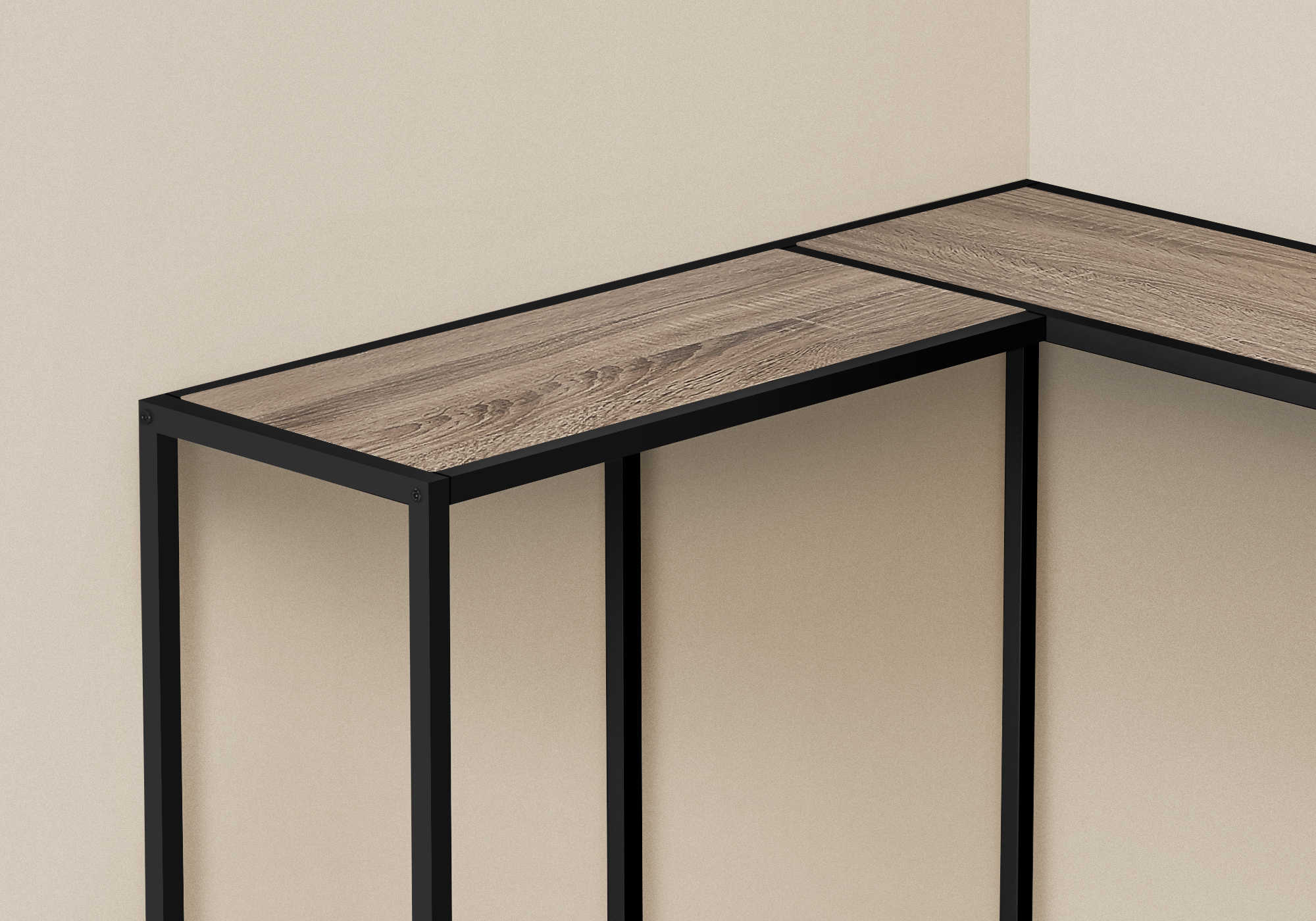 TABLE D'APPOINT - 36"L / TAUPE FONCE / CONSOLE DE COIN – I 2155.