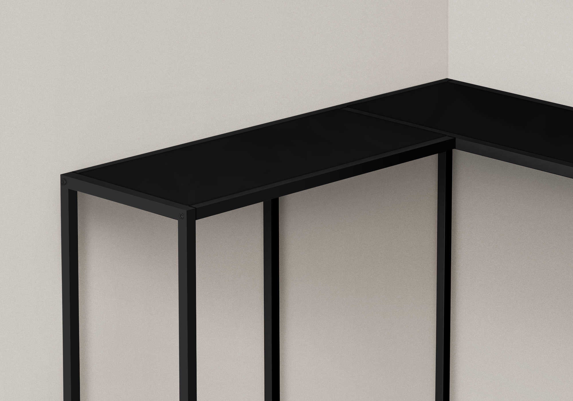 TABLE D'APPOINT - 36"L / NOIR / CONSOLE DE COIN – I 2157.