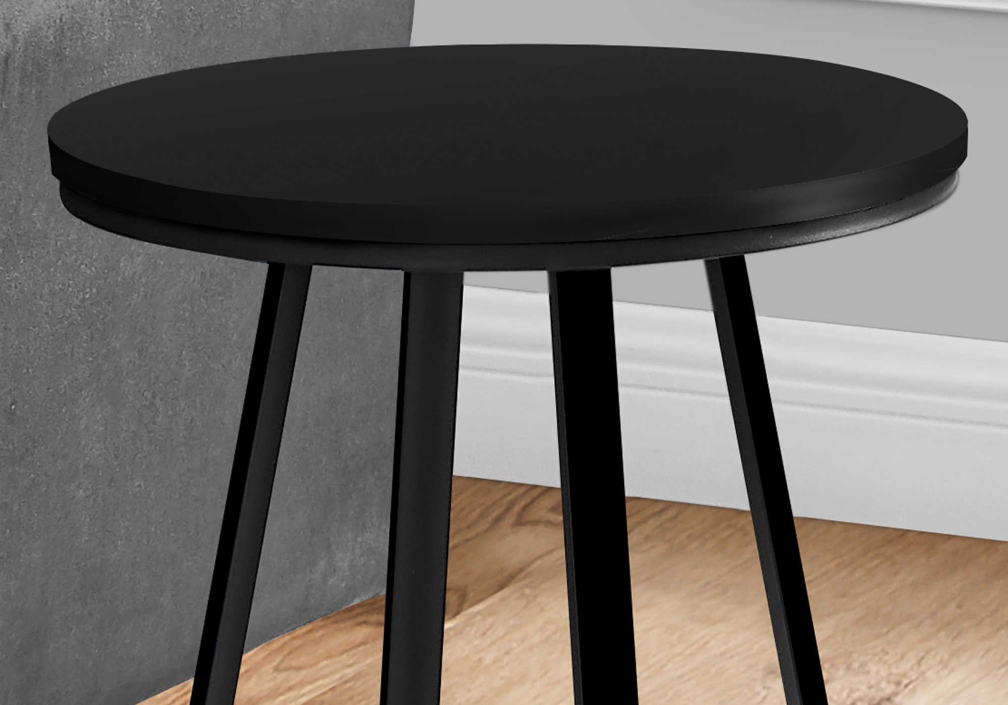 TABLE DE CHEVET - 22"H / NOIR / METAL NOIR – I 2175.