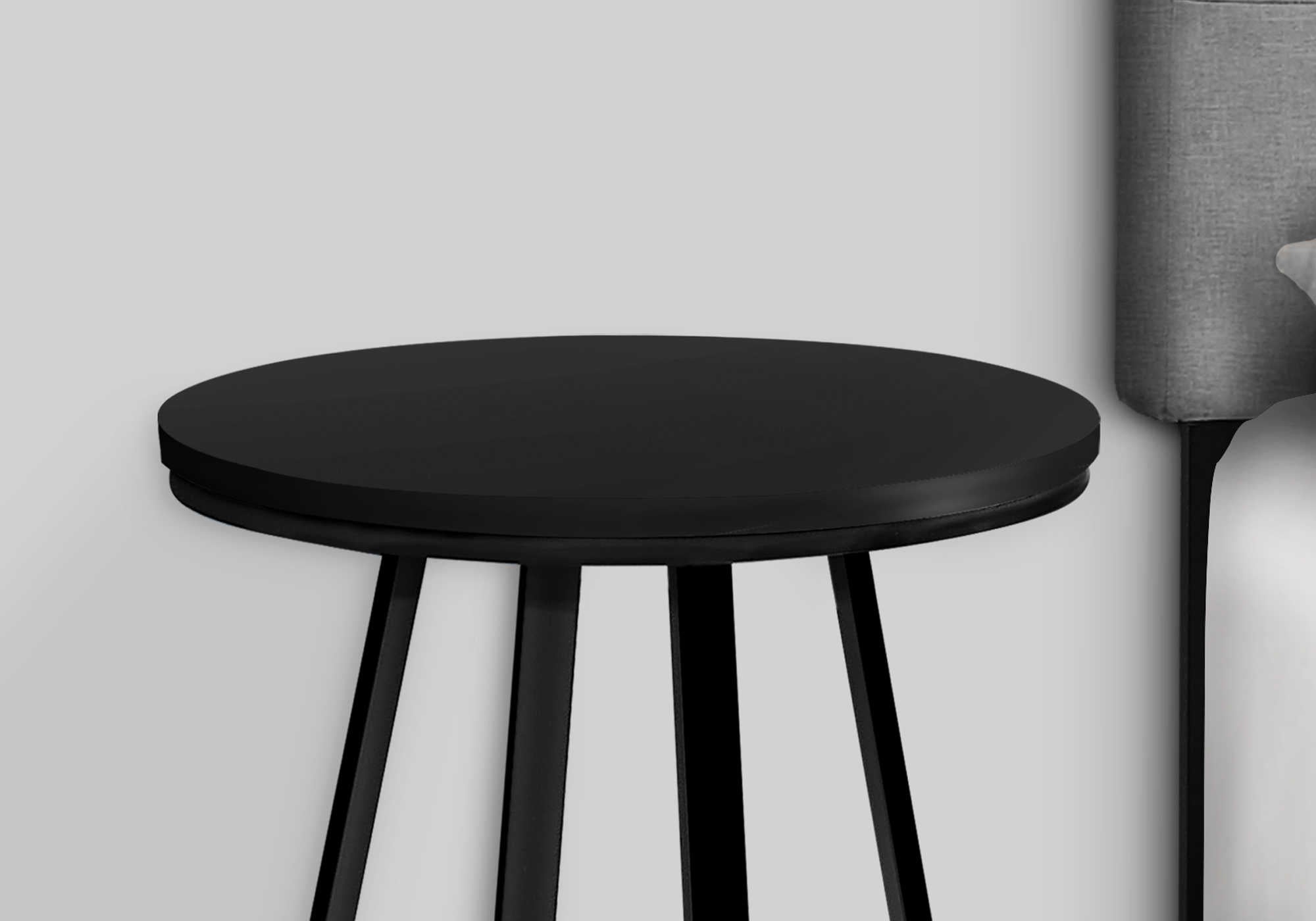 TABLE DE CHEVET - 22"H / NOIR / METAL NOIR – I 2175.