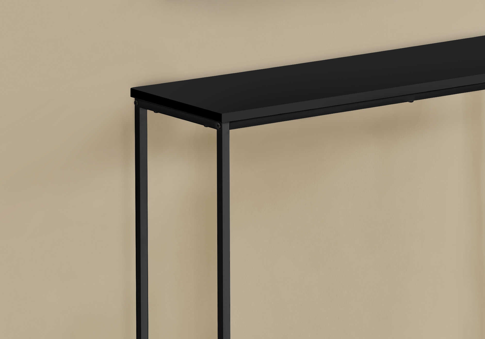 TABLE D'APPOINT - 32"L / CONSOLE NOIR / METAL NOIR – I 2250.