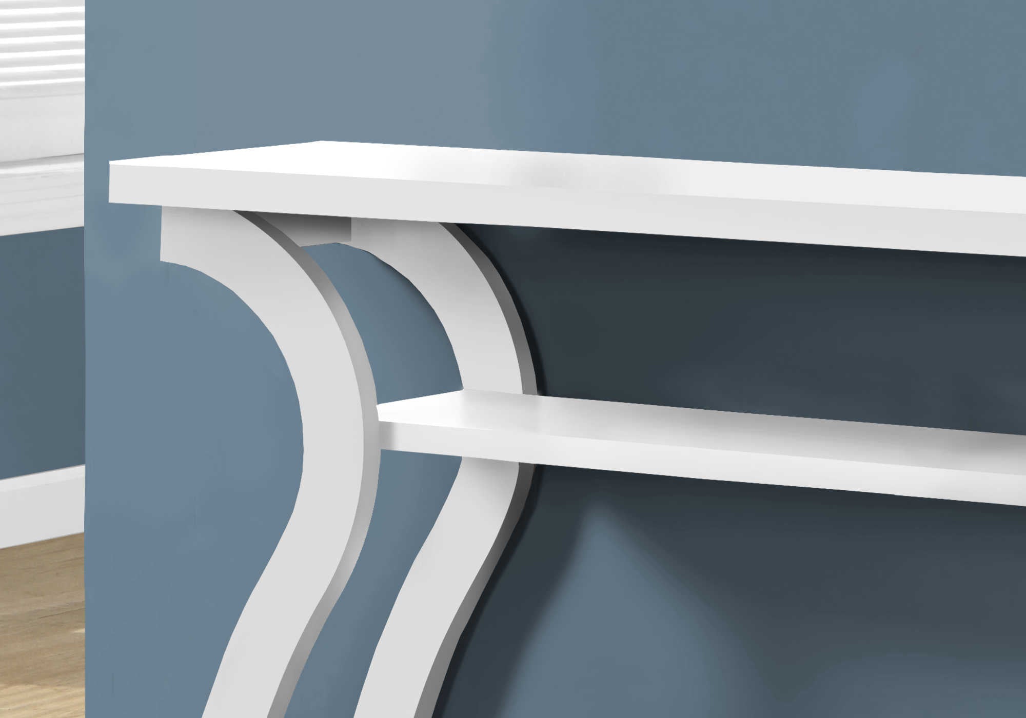 TABLE D'APPOINT - 47"L / CONSOLE D'ENTREE BLANC – I 2438.