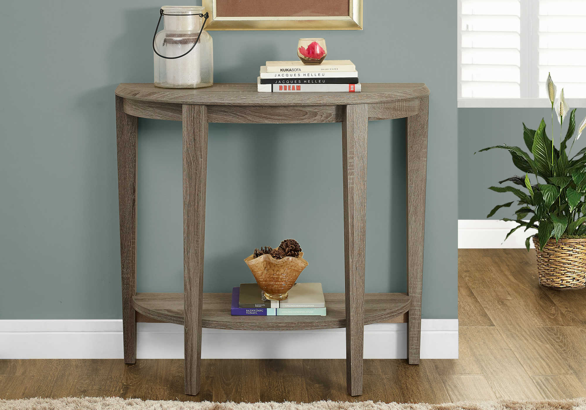 TABLE D'APPOINT - 36"L / CONSOLE TAUPE FONCE – I 2452.