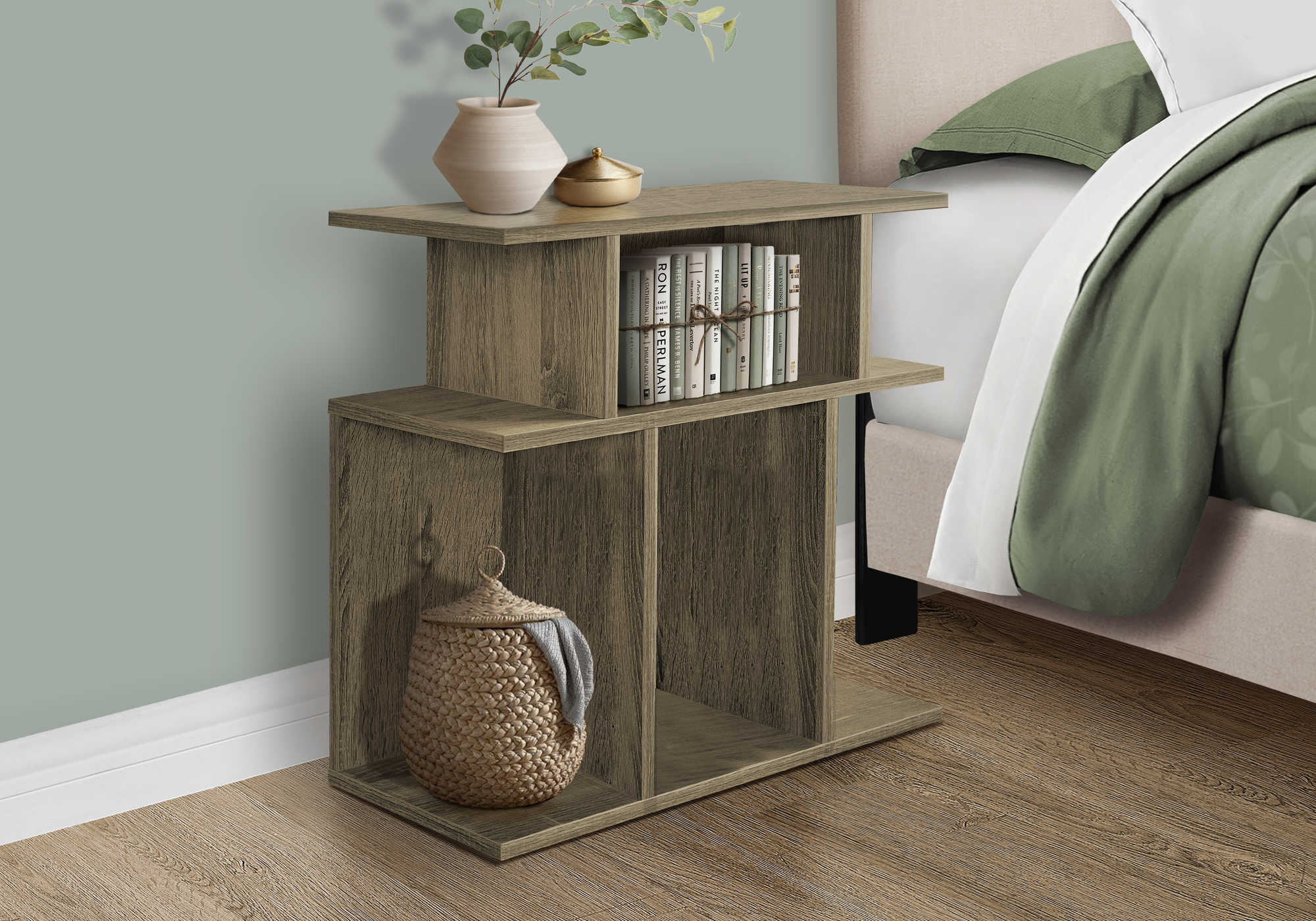 TABLE DE CHEVET - 24"H / TAUPE FONCE – I 2476.