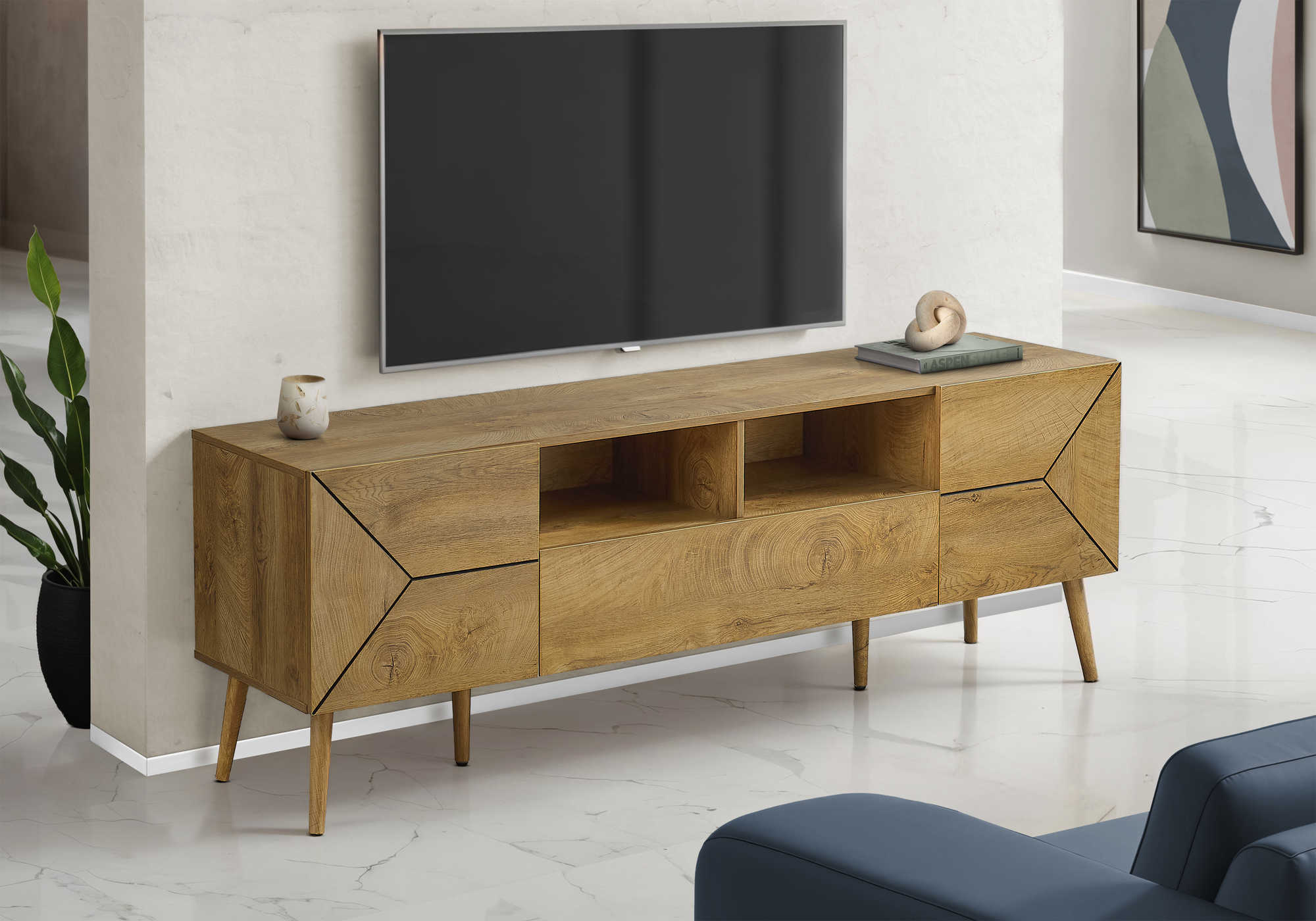MEUBLE TV - 72"L / NOYER – I 2753