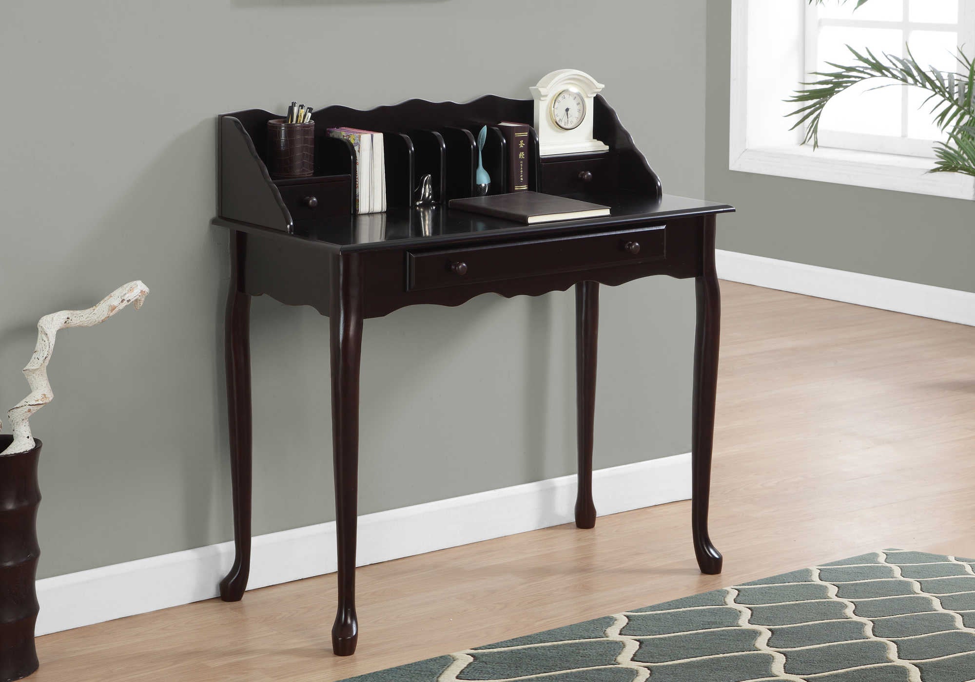 Image of computer desk - 36"l / dark cherry traditional i 3100.