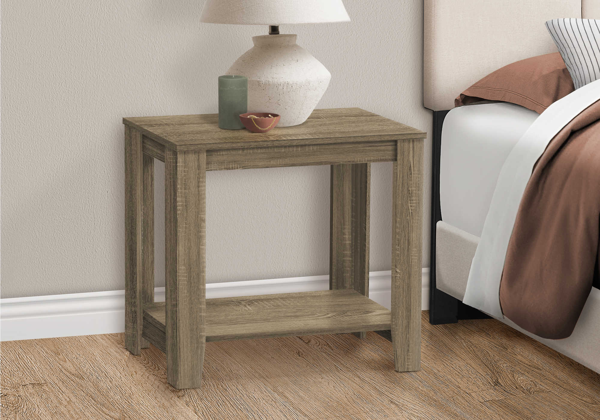 TABLE DE CHEVET - TAUPE FONCE – I 3115.