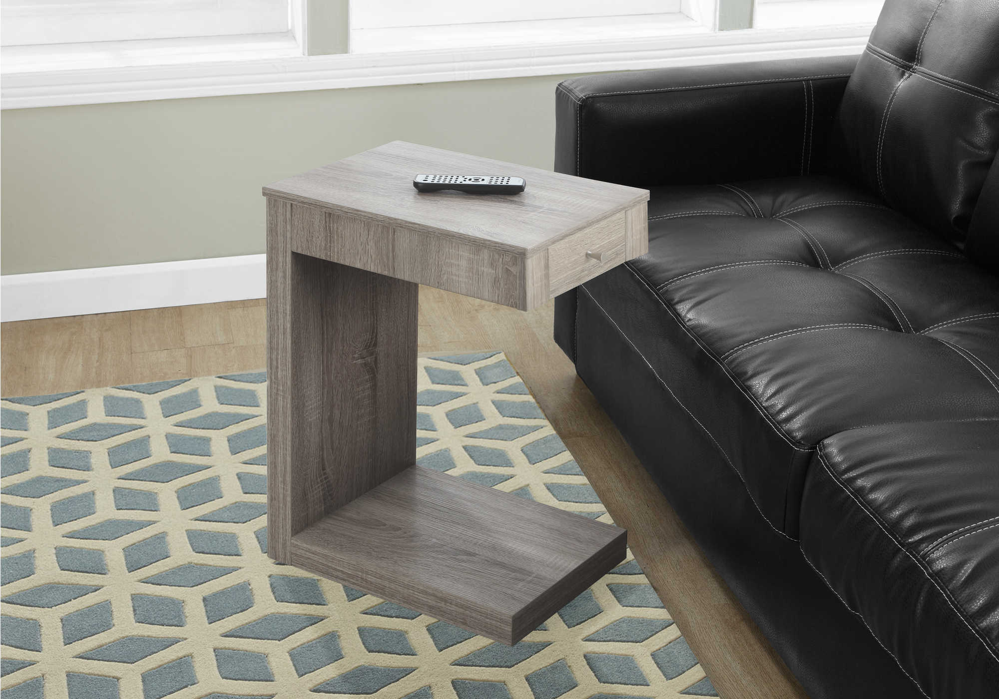 TABLE DE CHEVET - TAUPE FONCE AVEC UN TIROIR – I 3191.