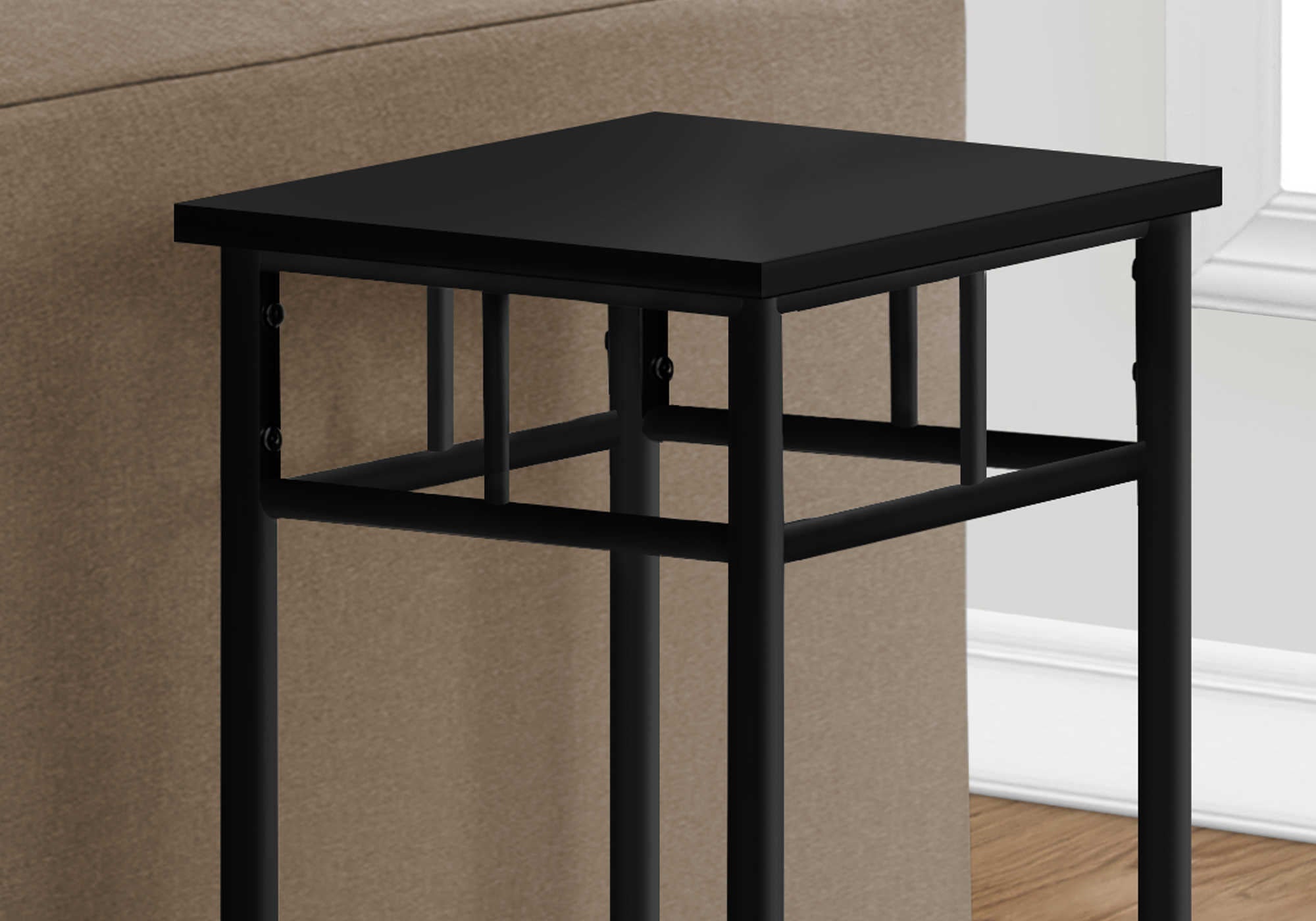 TABLE DE CHEVET - 28"H / NOIR / METAL NOIR – I 3278.