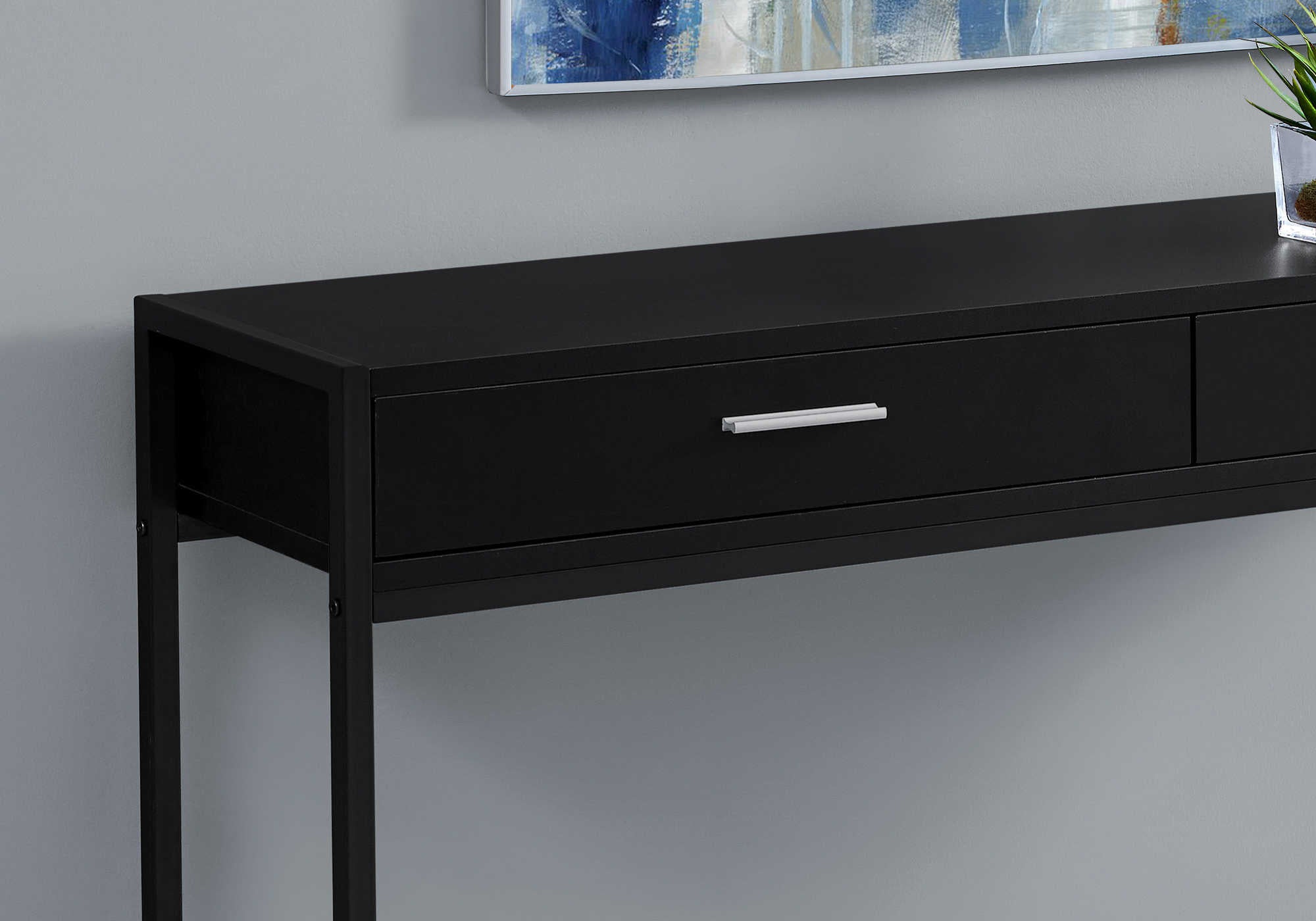 TABLE D'APPOINT - 48"L / CONSOLE D'ENTREE NOIR – I 3512.