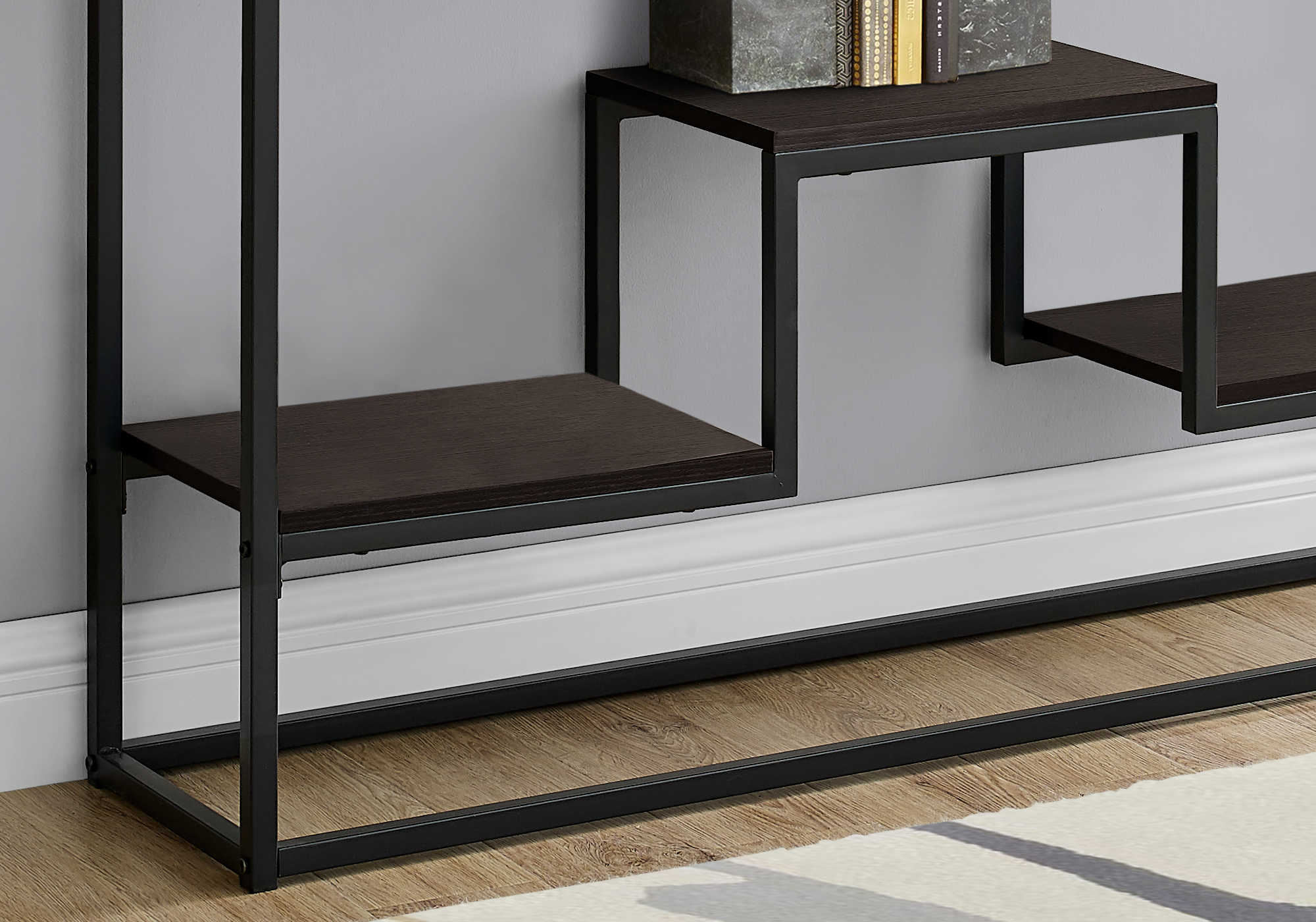 TABLE D'APPOINT - 48"L / CONSOLE D'ENTREE ESPRESSO / NOIR – I 3582.