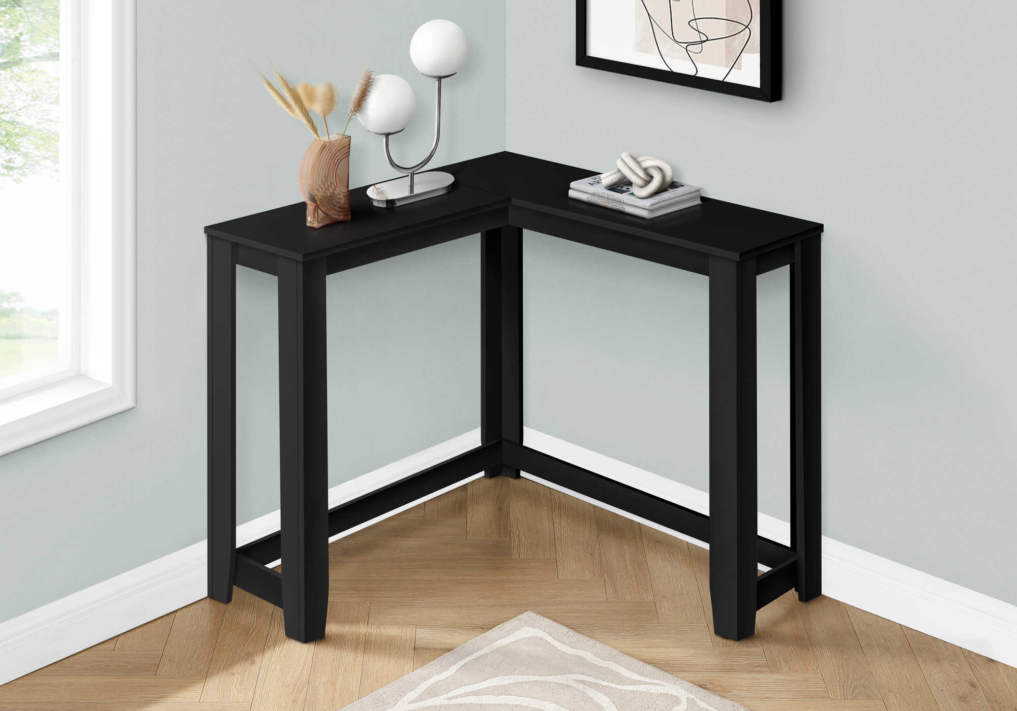Image of accent table - 36" / black corner console  i 3657.