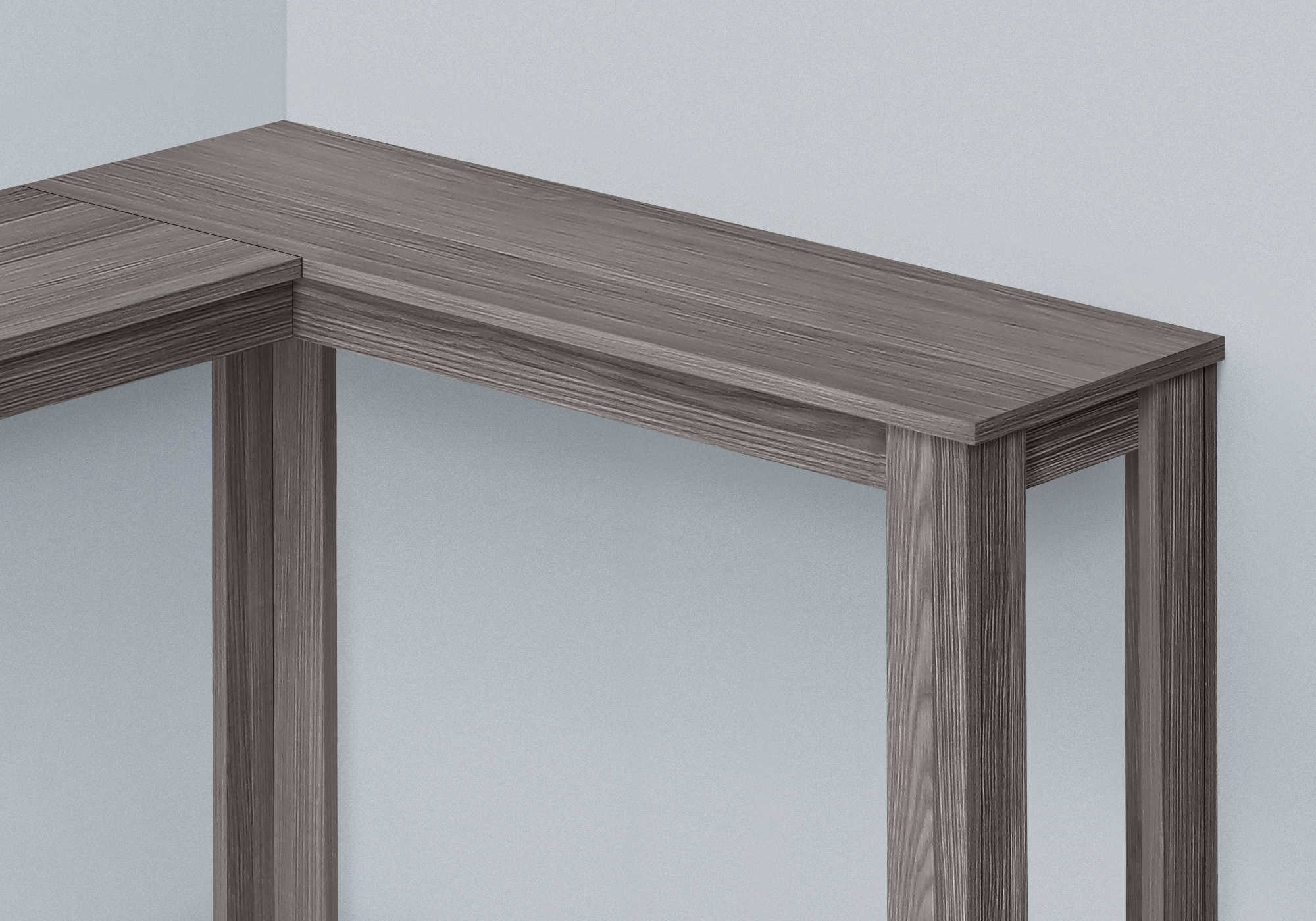 TABLE D'APPOINT - 48"L / CONSOLE DE COIN GRIS – I 3658.