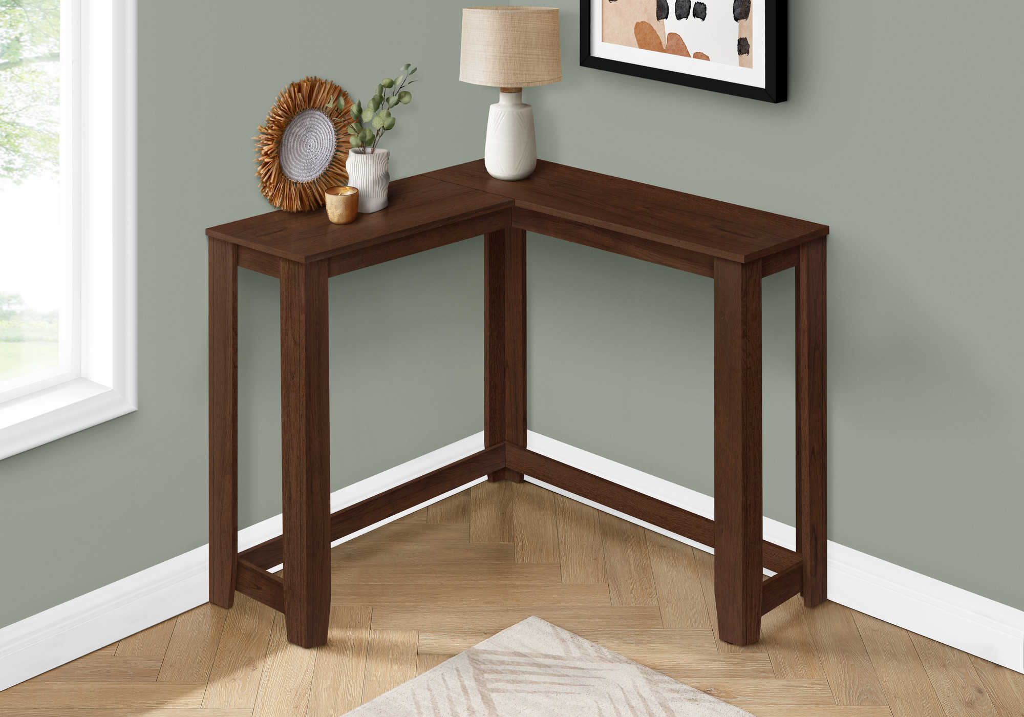 TABLE D'APPOINT - 48"L / CONSOLE DE COIN CERISE – I 3661.