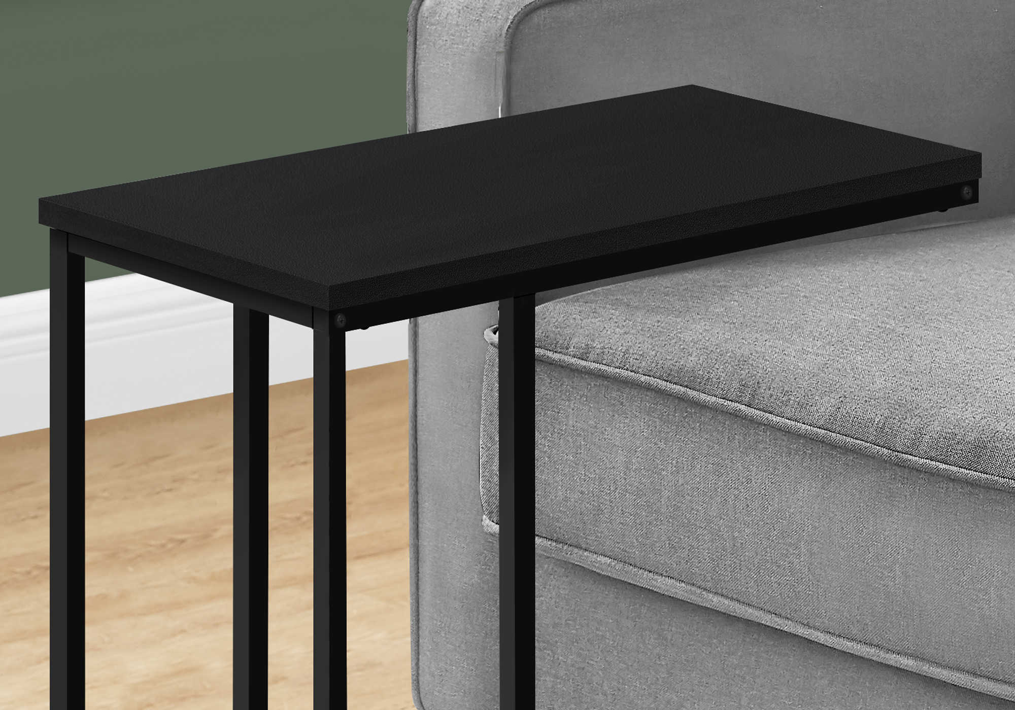 TABLE DE CHEVET - 25"H / NOIR / METAL NOIR – I 3761.