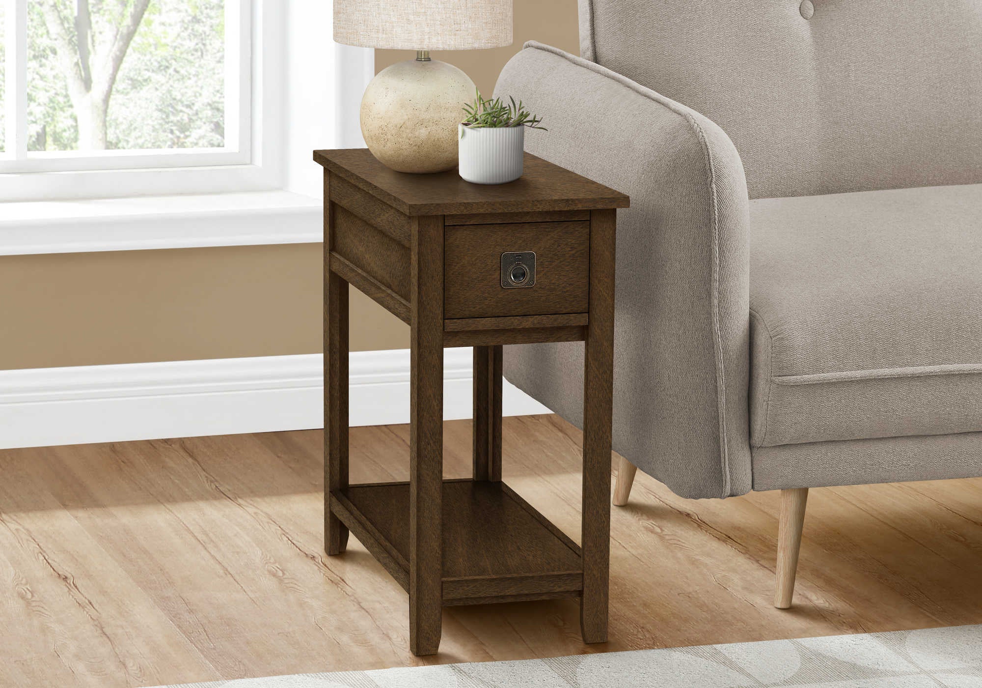 Image of accent table - 24"h / espresso veneer end table  i 3953.