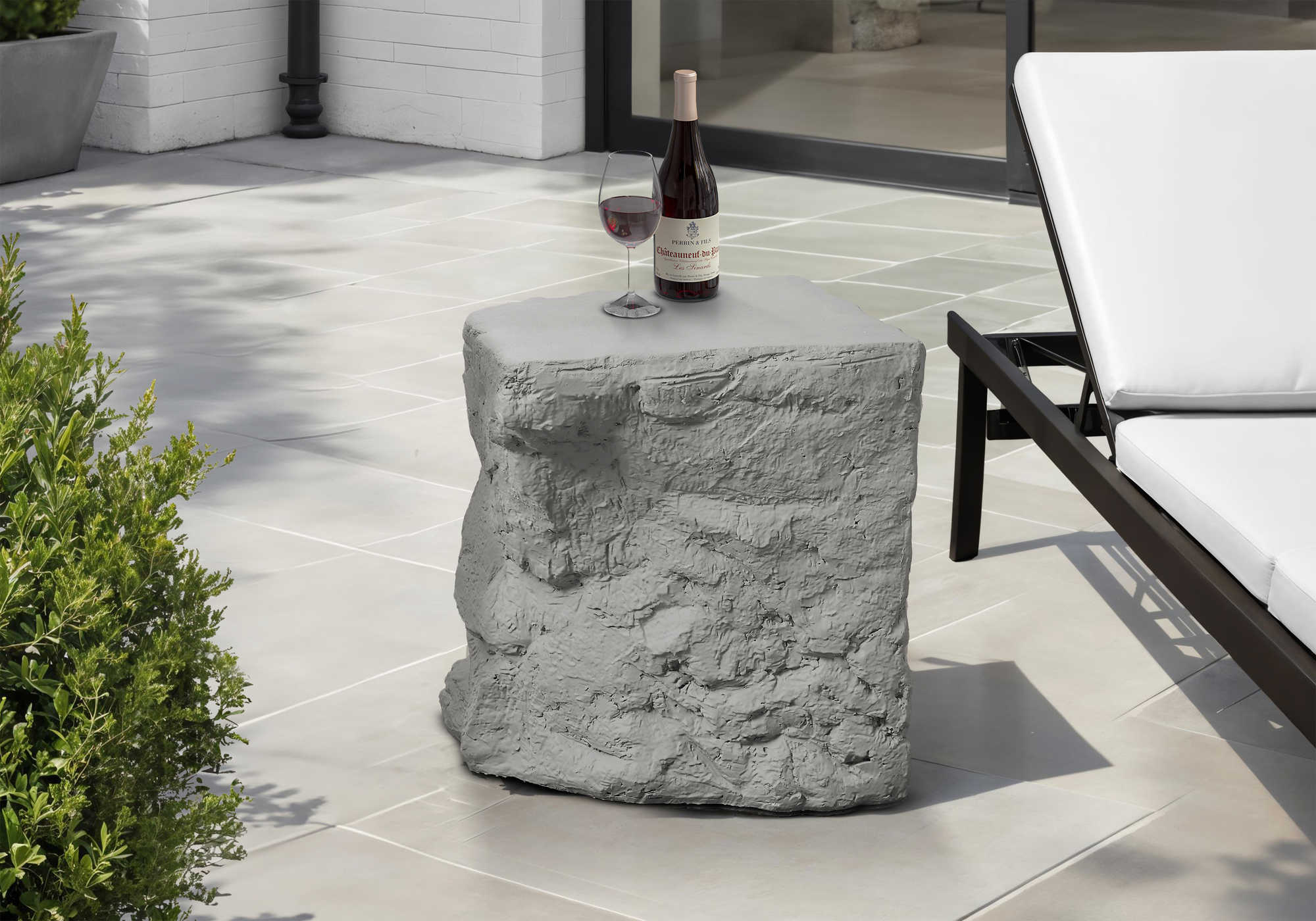 TABLE D'APPOINT - 25"H / INTERIEUR OU EXTERIEUR GRIS – I 4115