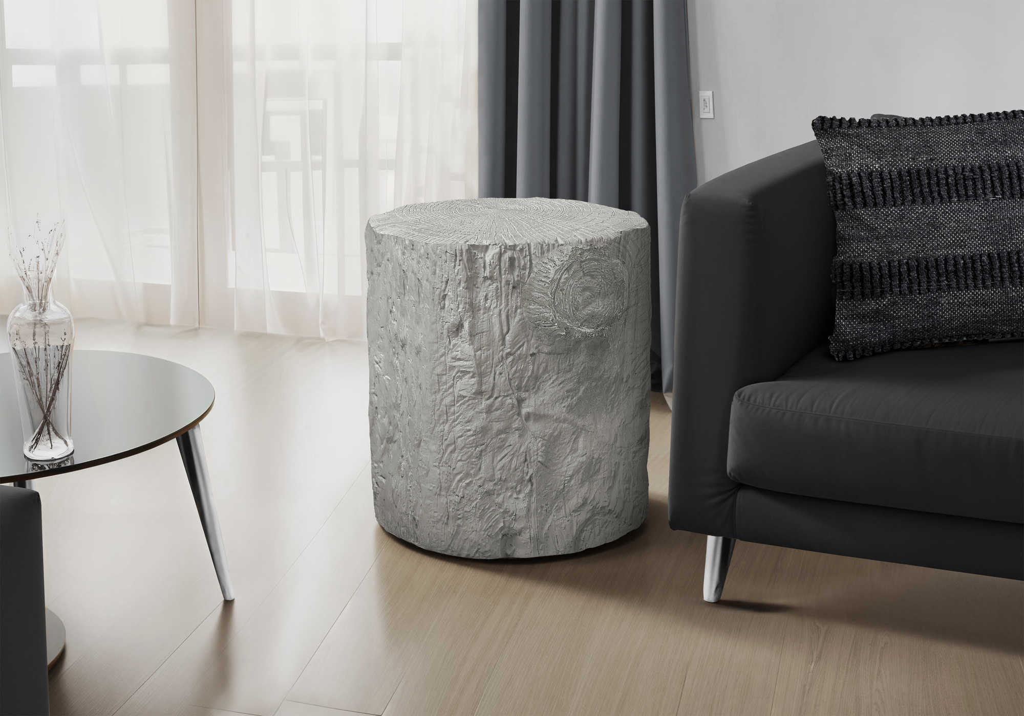 TABLE D'APPOINT - 25"H / INTERIEUR OU EXTERIEUR GRIS – I 4120