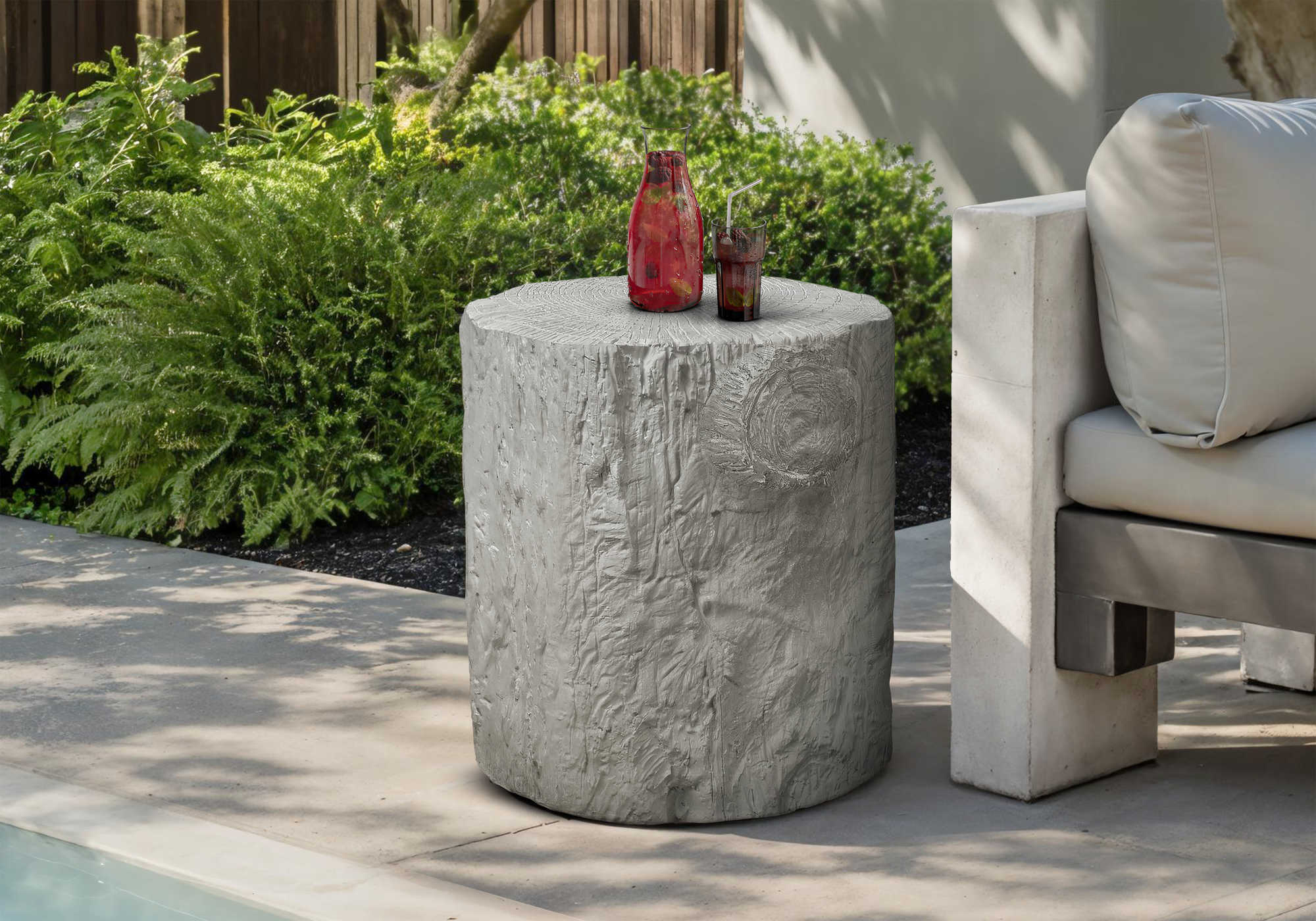 TABLE D'APPOINT - 25"H / INTERIEUR OU EXTERIEUR GRIS – I 4120