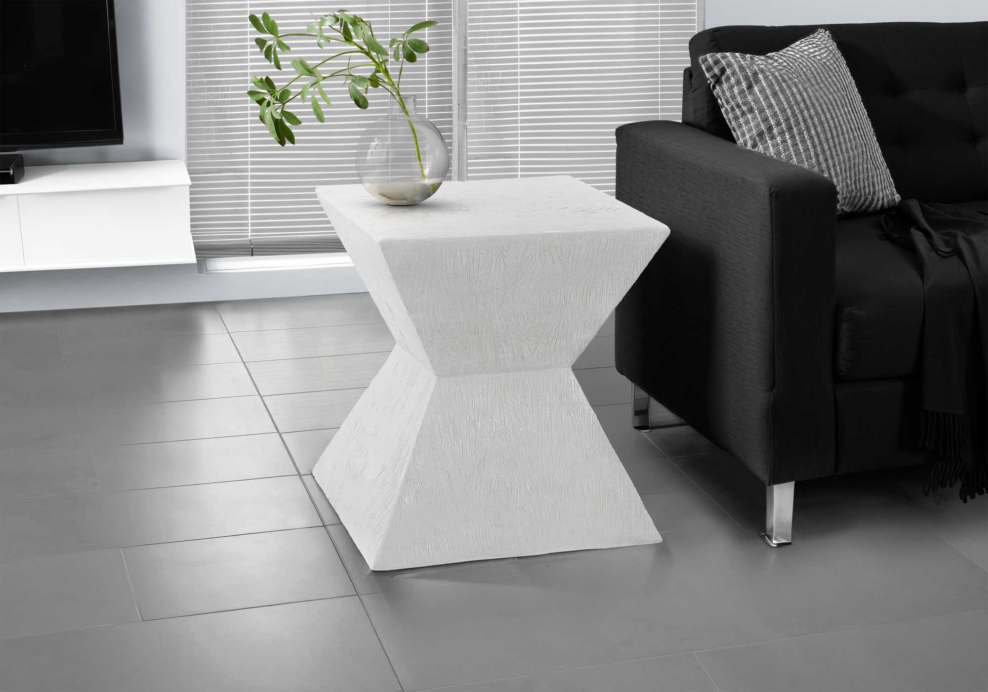 TABLE D'APPOINT - 25"H / INTERIEUR OU EXTERIEUR BLANC – I 4126