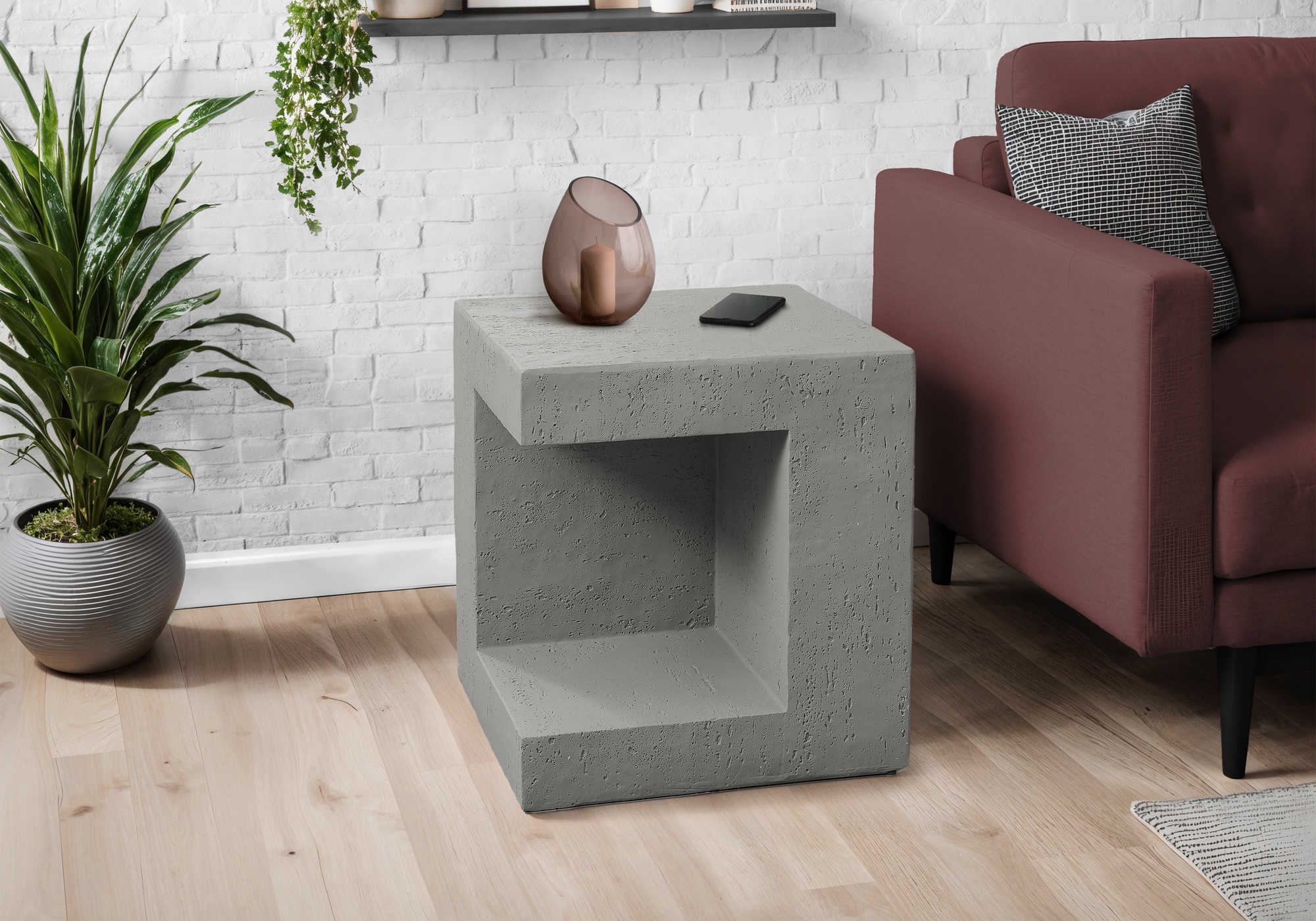 TABLE D'APPOINT - 25"H / INTERIEUR OU EXTERIEUR GRIS – I 4130