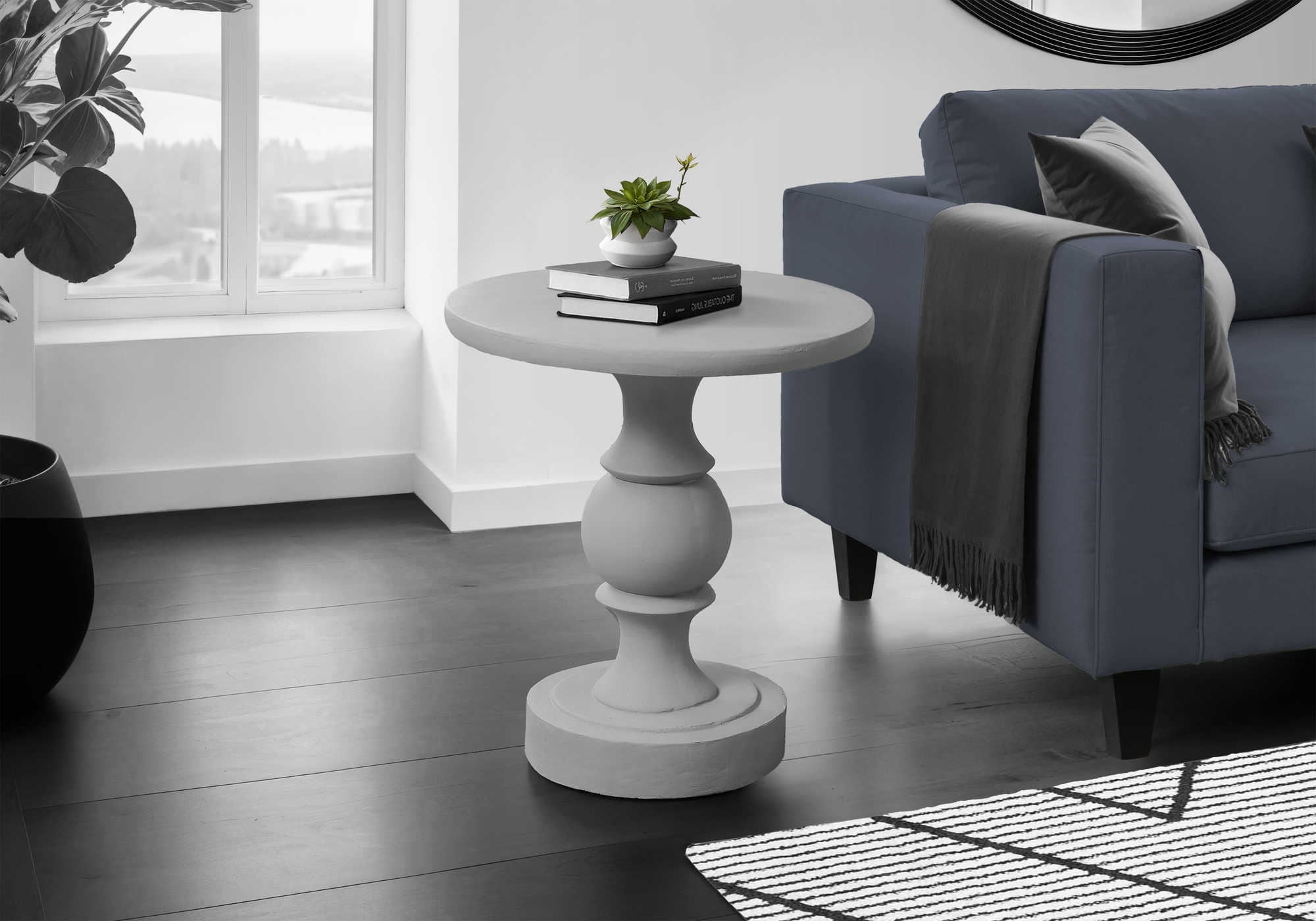 TABLE D'APPOINT - 25"H / INTERIEUR OU EXTERIEUR GRIS – I 4160
