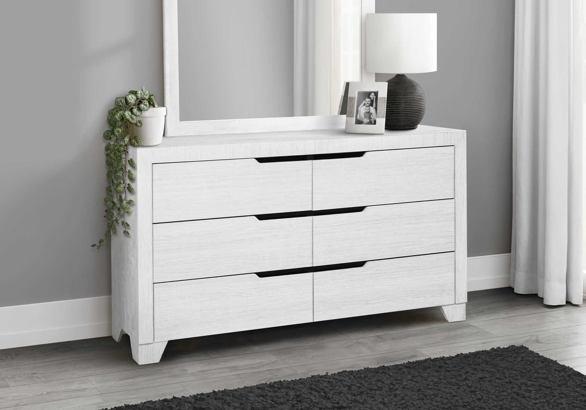 CHAMBRE A COUCHER - COMMODE 6 TIROIRS / BLANCHE – I 5241