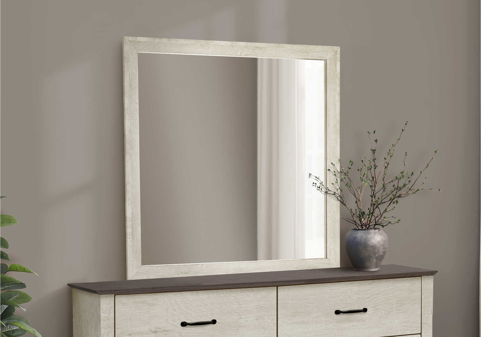 CHAMBRE A COUCHER - MIROIR MURAL / CHENE BLANCHI – I 5262