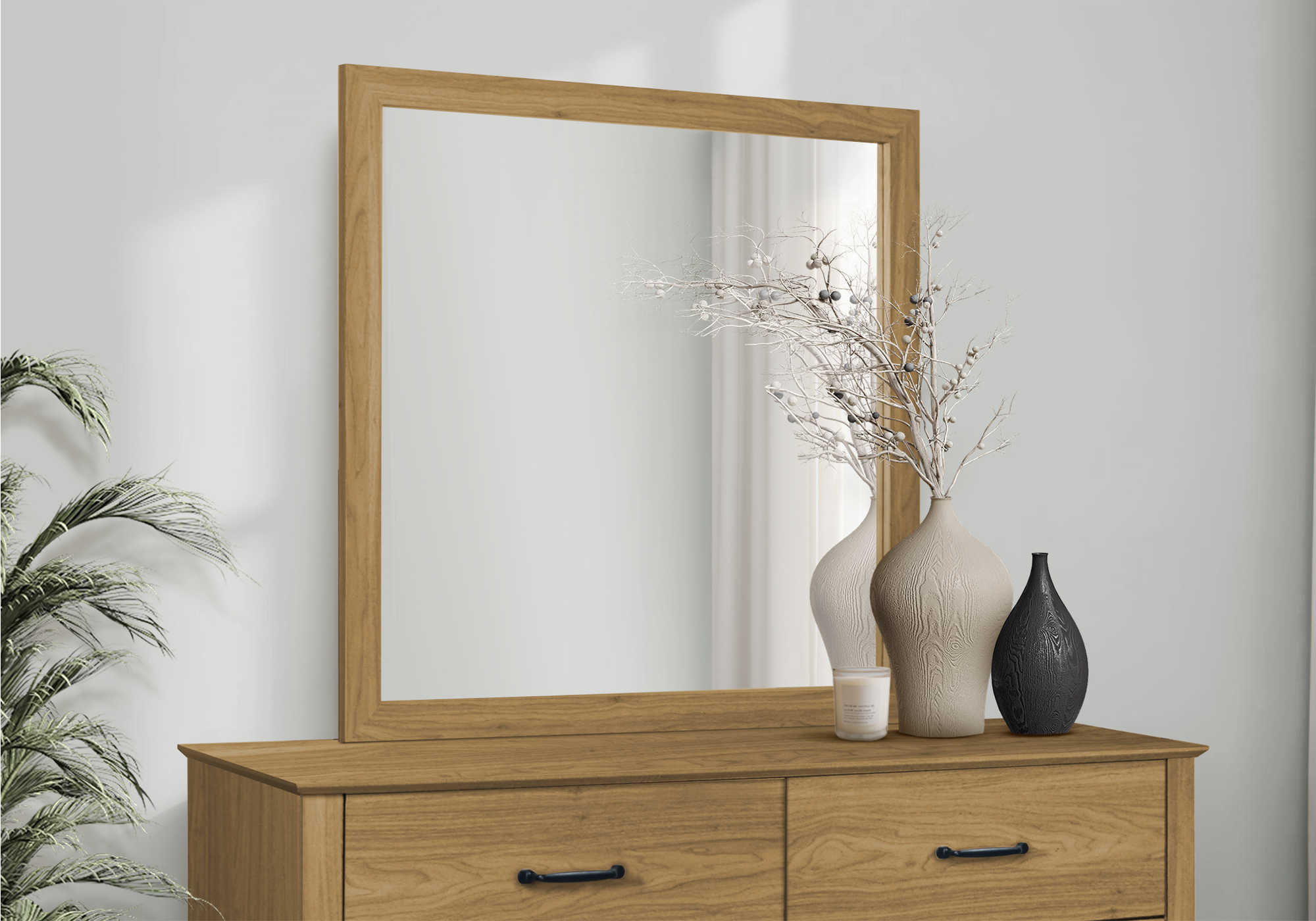 CHAMBRE A COUCHER - MIROIR MURAL / FINI CHENE MOYEN – I 5267