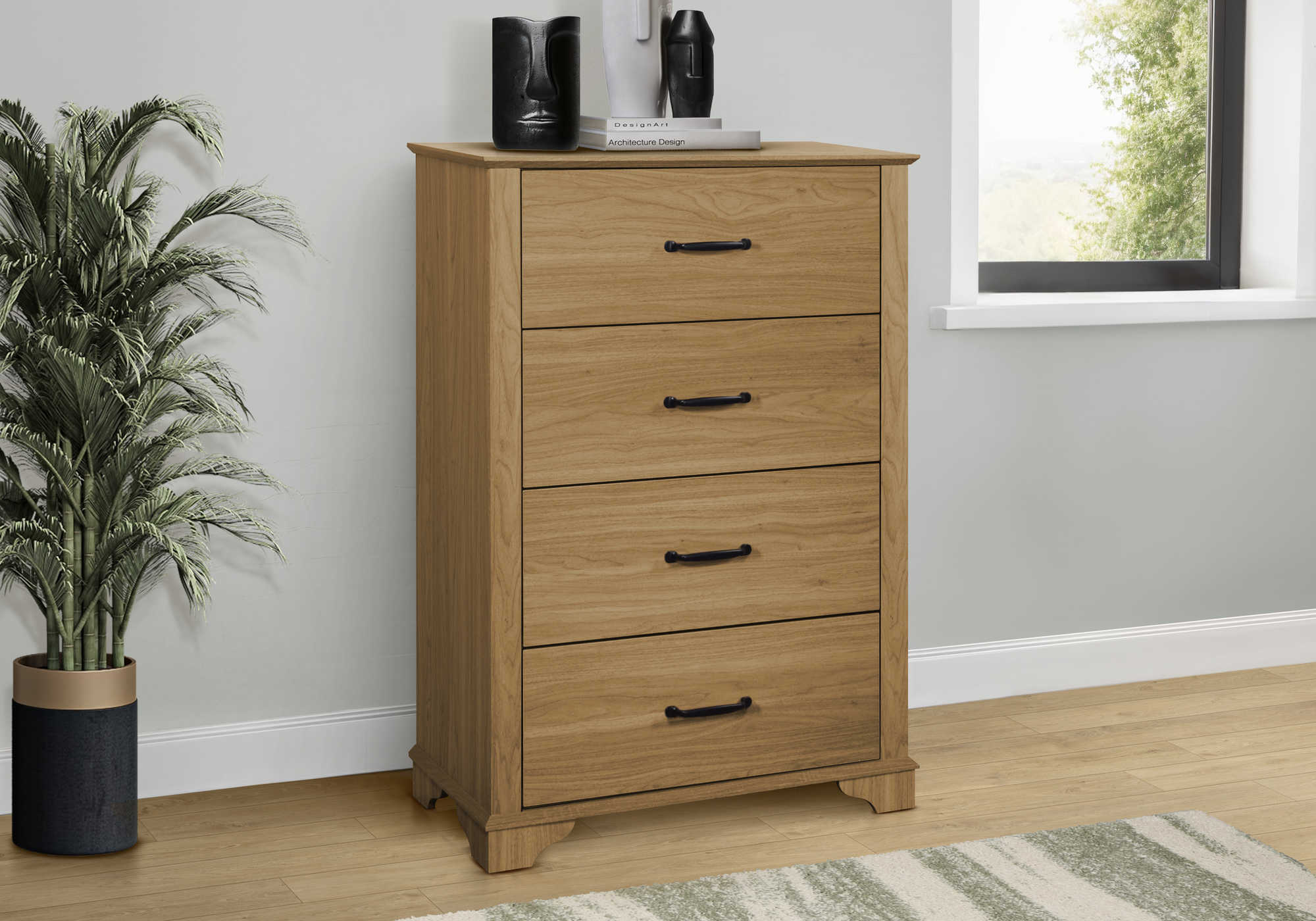 CHAMBRE A COUCHER - COMMODE 4 TIROIRS / FINI CHENE MOYEN – I 5269