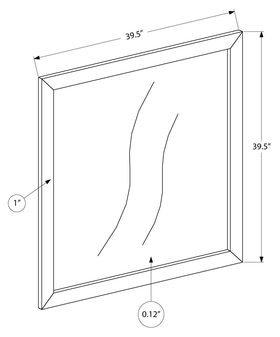 CHAMBRE A COUCHER - MIROIR MURAL / CHENE MOYEN – I 5277