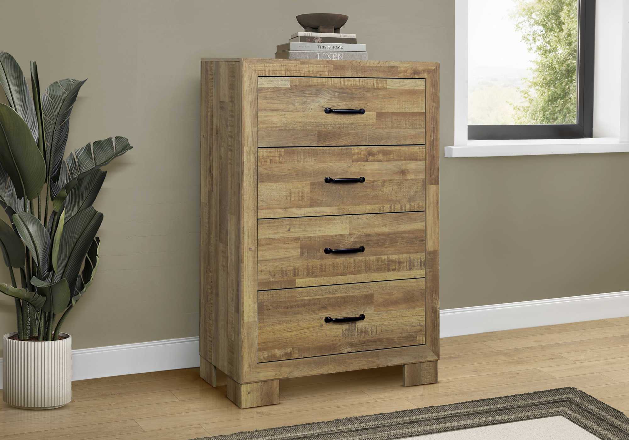 CHAMBRE A COUCHER - COMMODE 4 TIROIRS / CHENE MOYEN – I 5279