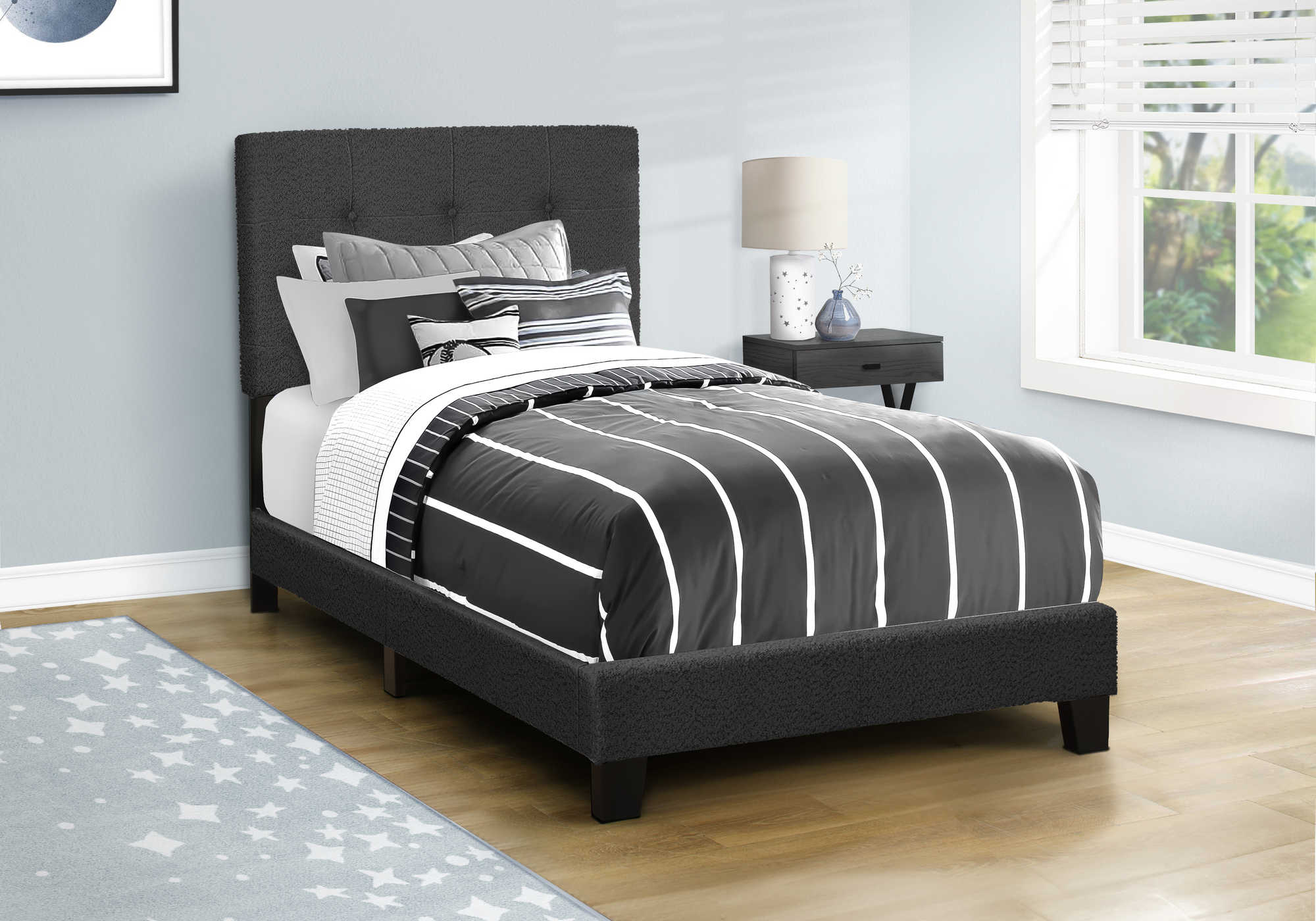 LIT - SIMPLE / TISSU BOUCLE NOIR – I 5805T