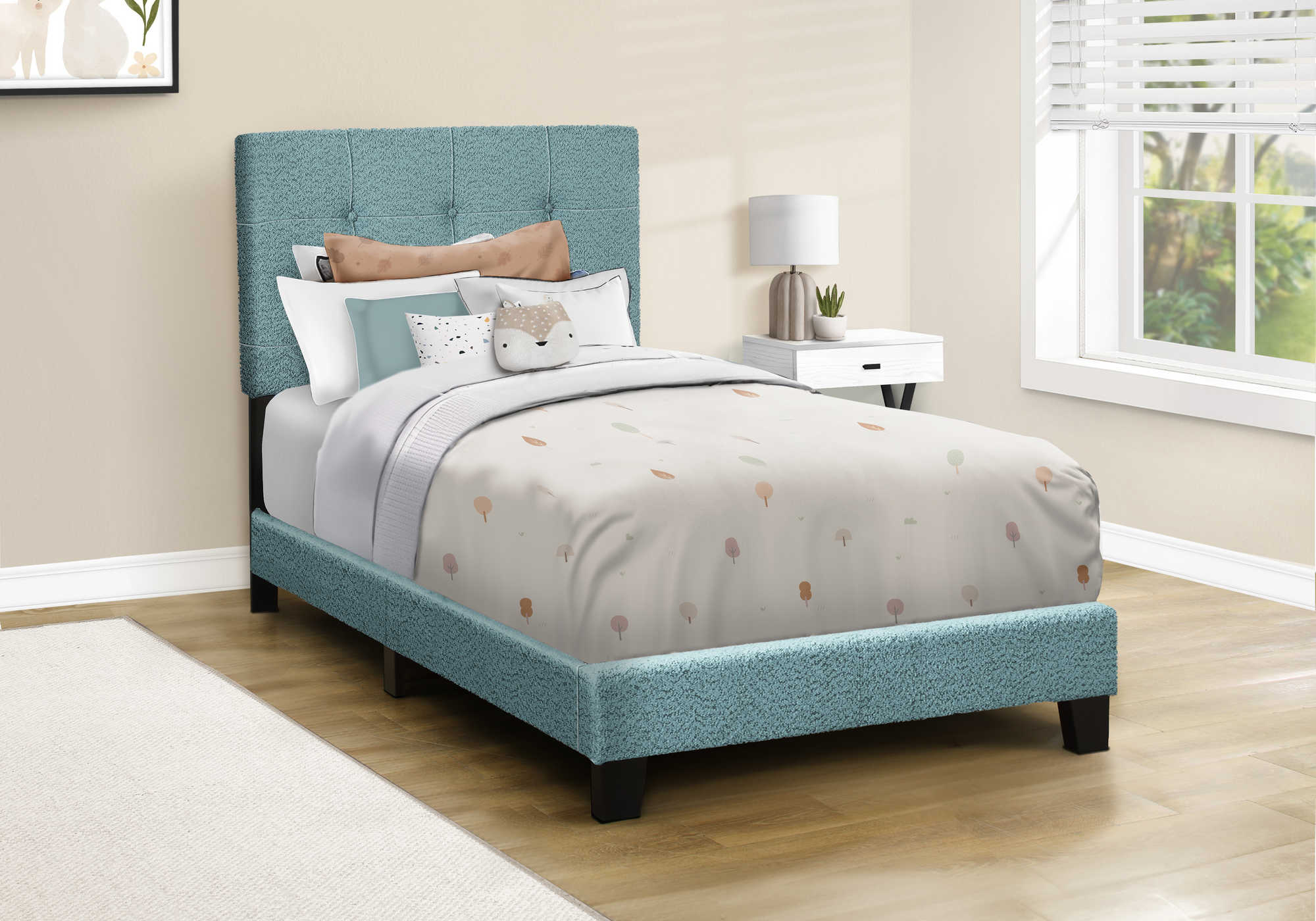 LIT - SIMPLE / TISSU BOUCLE BLEU PALE – I 5806T